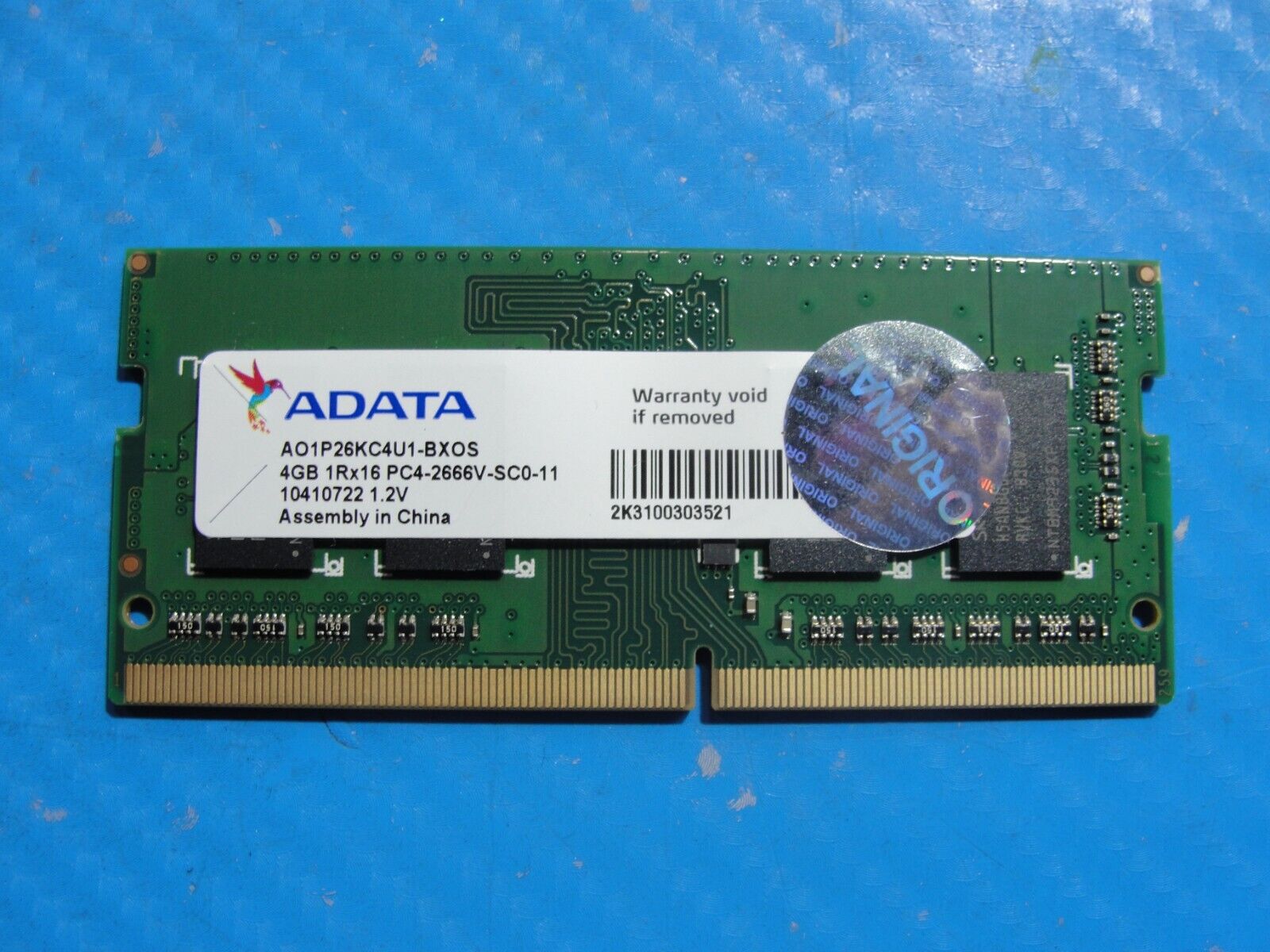 HP 15-dy1043dx ADATA 4GB 1Rx16 PC4-2666V SO-DIMM Memory RAM AO1P26KC4U1-BXOS