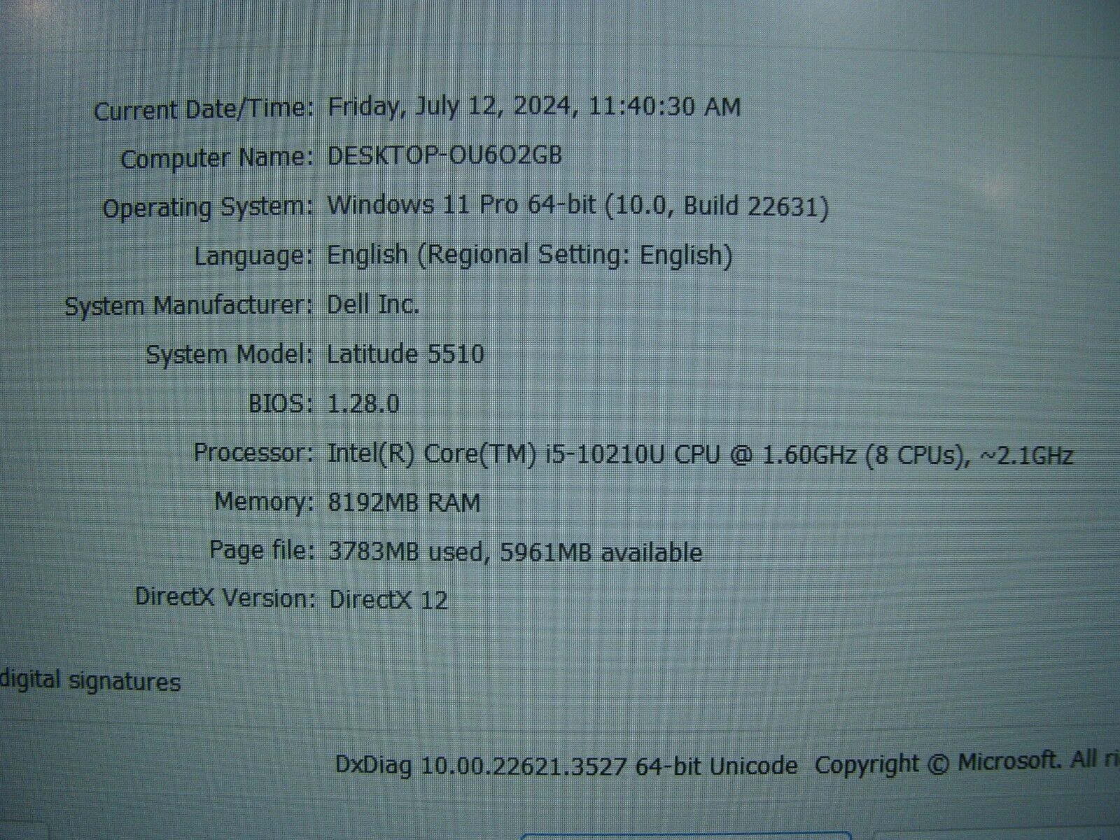 DELL Latitude 15 5510 15.6