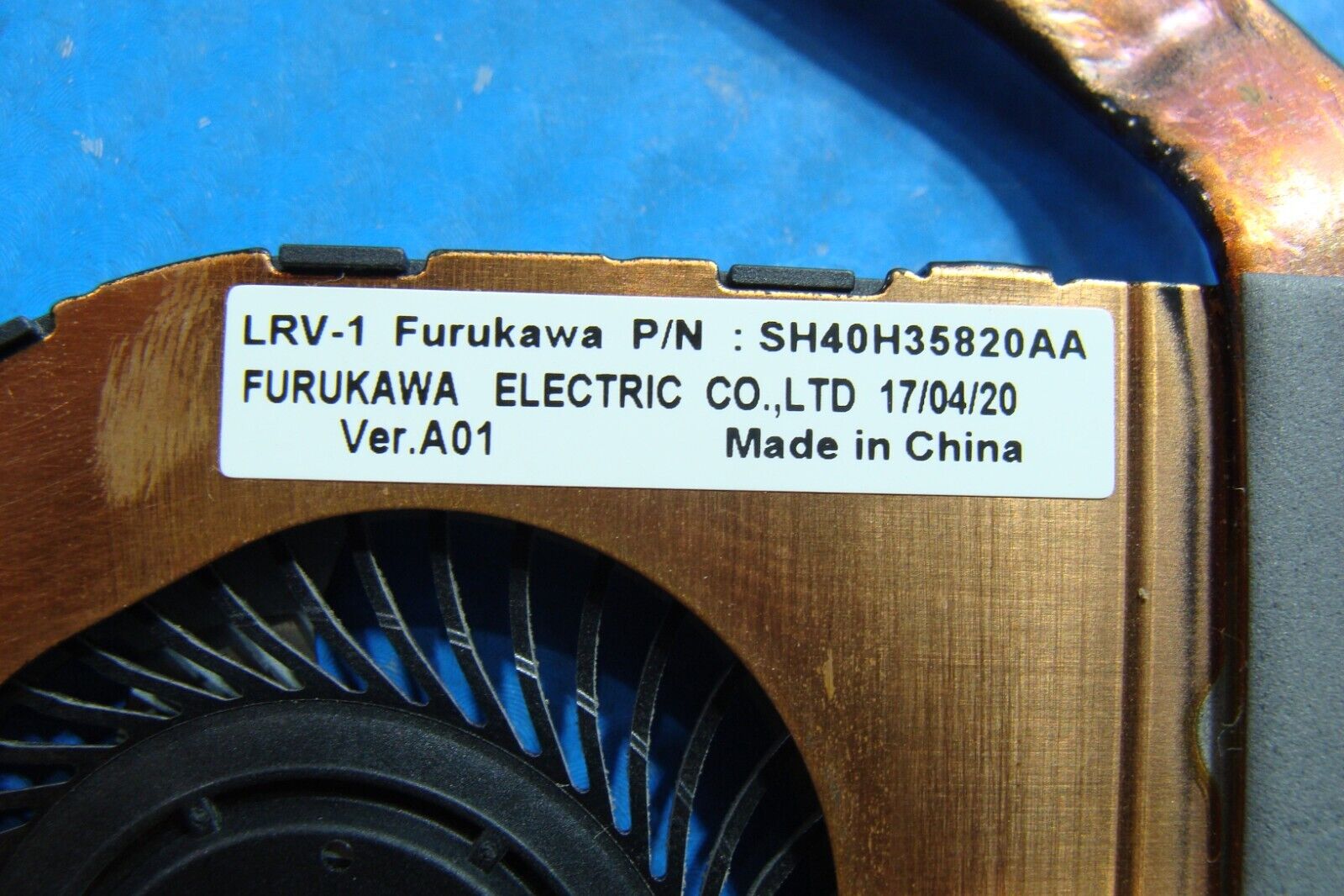 Lenovo ThinkPad 14” X1 Carbon 4th Gen Genuine CPU Cooling Fan w/Heatsink 00JT800