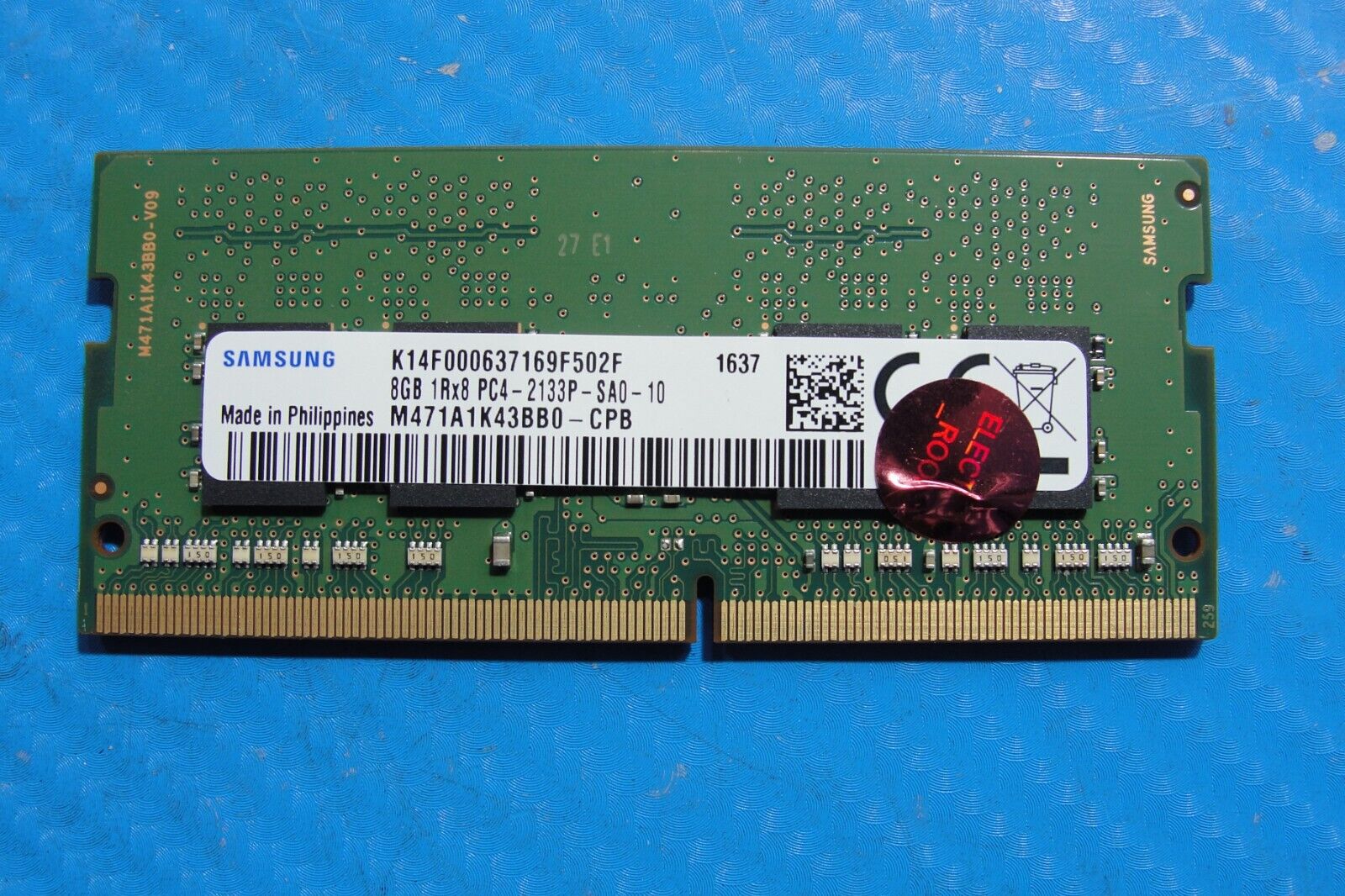 HP 15-au123cl Samsung 8GB 1Rx8 PC4-2133P Memory RAM SO-DIMM M471A1K43BB0-CPB