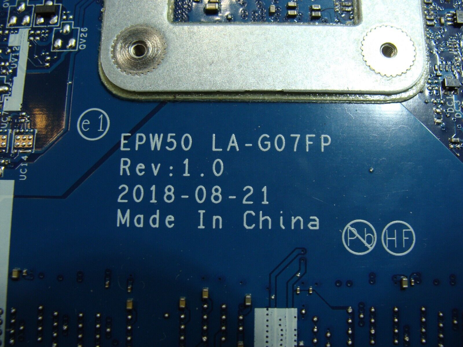 HP 15.6” 15t-da100 OEM  Intel i5-8265U 1.6GHz Motherboard L35245-601 LA-G07FP