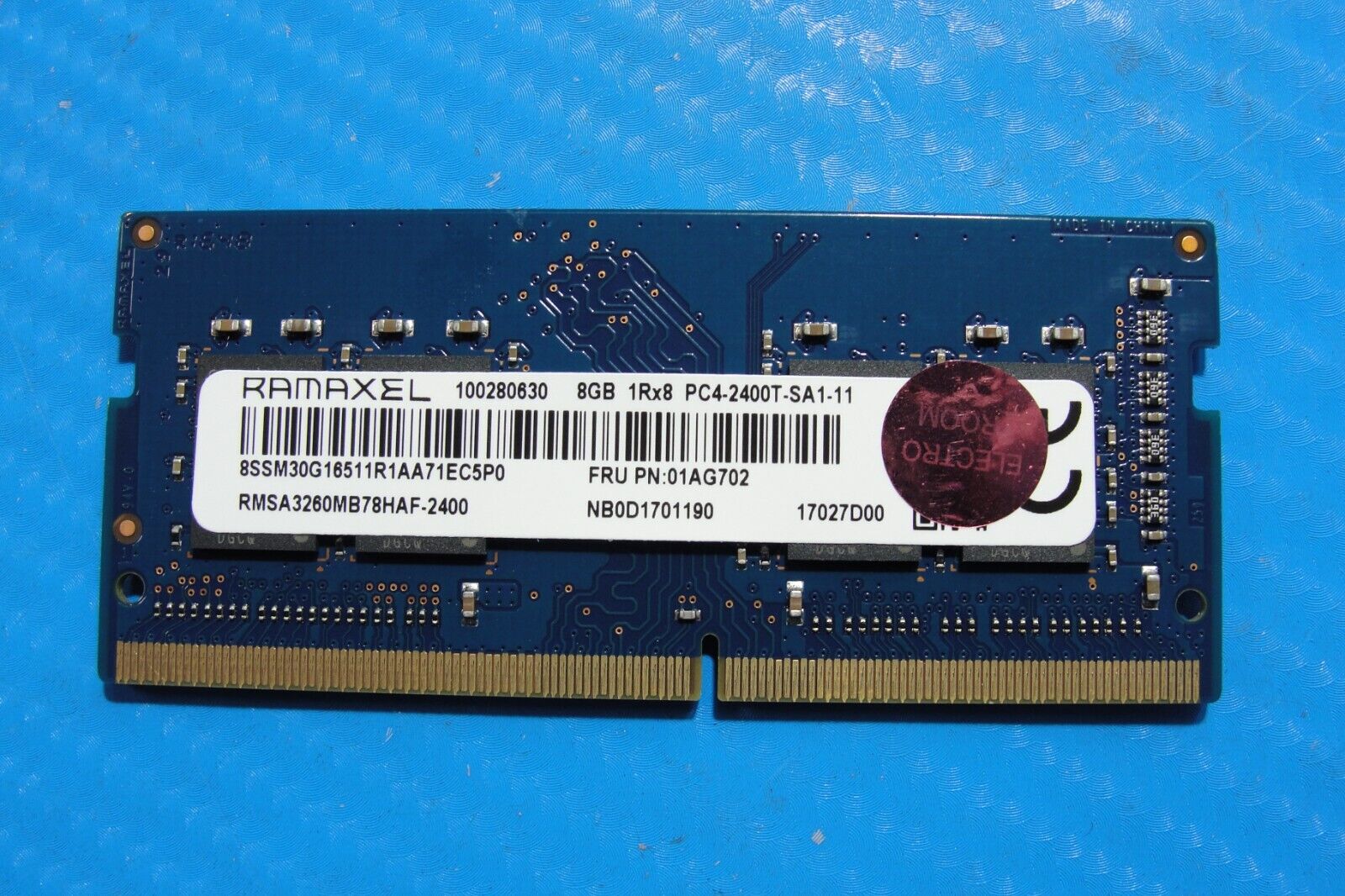 Lenovo 4-1580 Ramaxel 8GB PC4-2400T Memory RAM SO-DIMM RMSA3260MB78HAF-2400