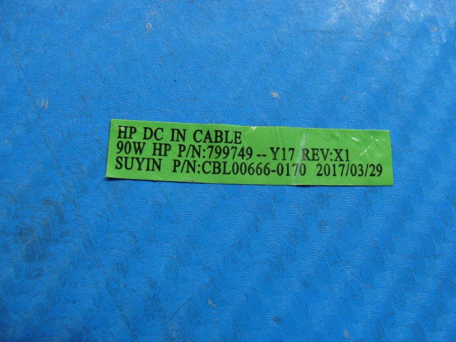 HP 17.3” 17-y029cy Genuine Laptop DC IN Power Jack w/Cable 799749-Y17