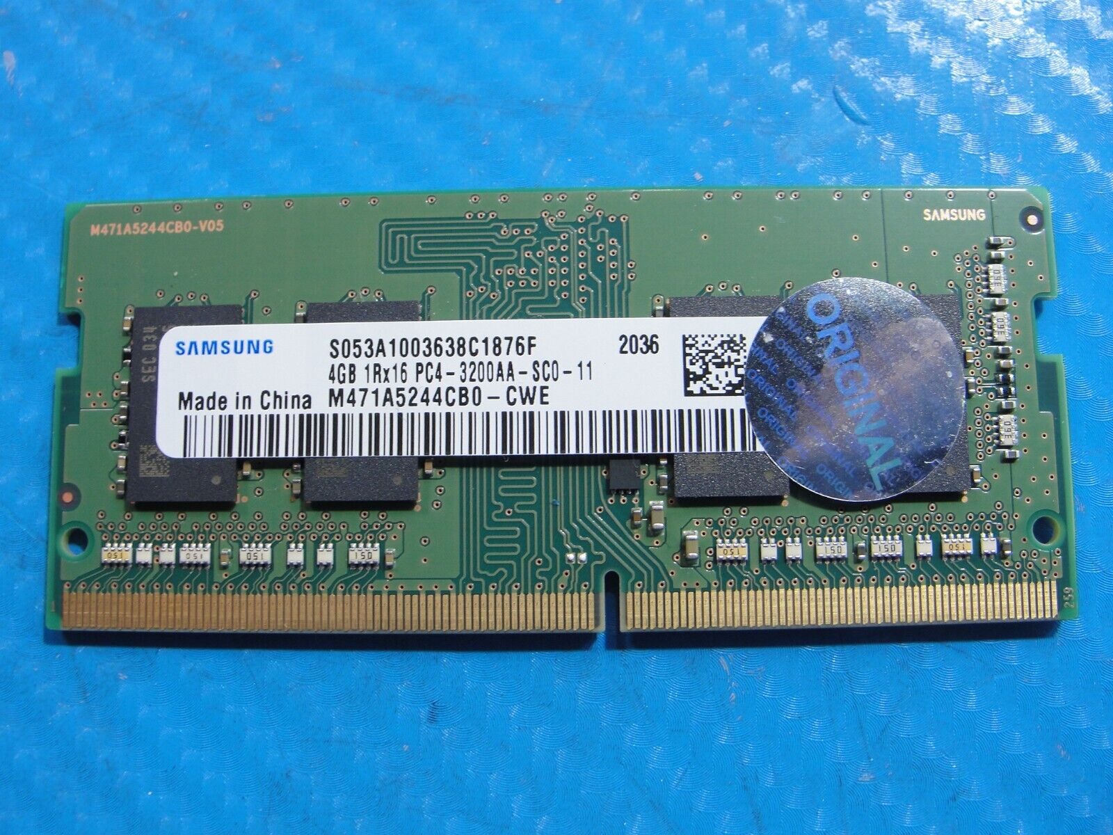 Lenovo 3 15IIL05 Samsung 4GB PC4-3200AA Memory RAM SO-DIMM M471A5244CB0-CWE