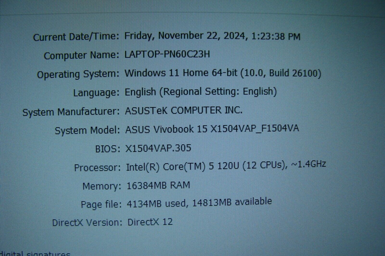 ASUS VivoBook F1504V 15.6