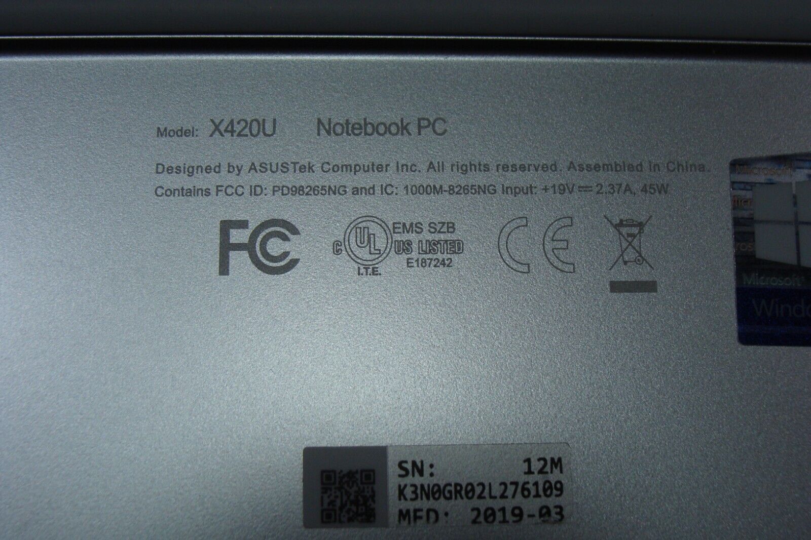 Asus VivoBook X420UA 14