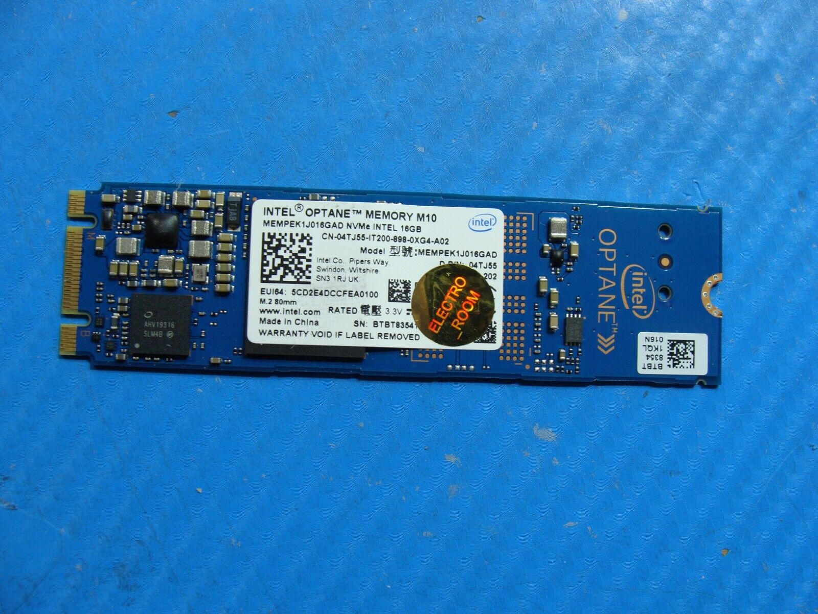 Dell 15 3583 Intel M.2 NVMe 16GB SSD Solid State Drive MEMPEK1J016GAD 4TJ55