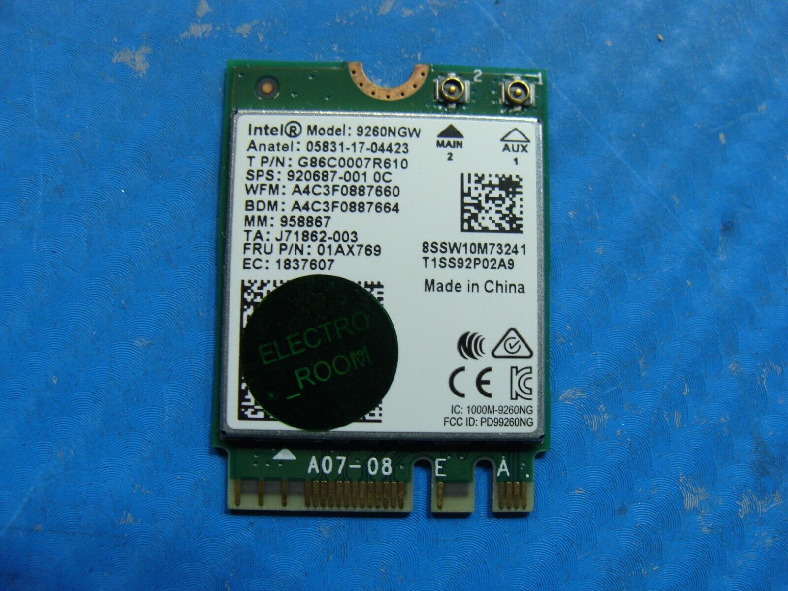 Lenovo Yoga 13.9” C930-13IK OEM Wireless WiFi Card 9260NGW 01AX769 920687-001