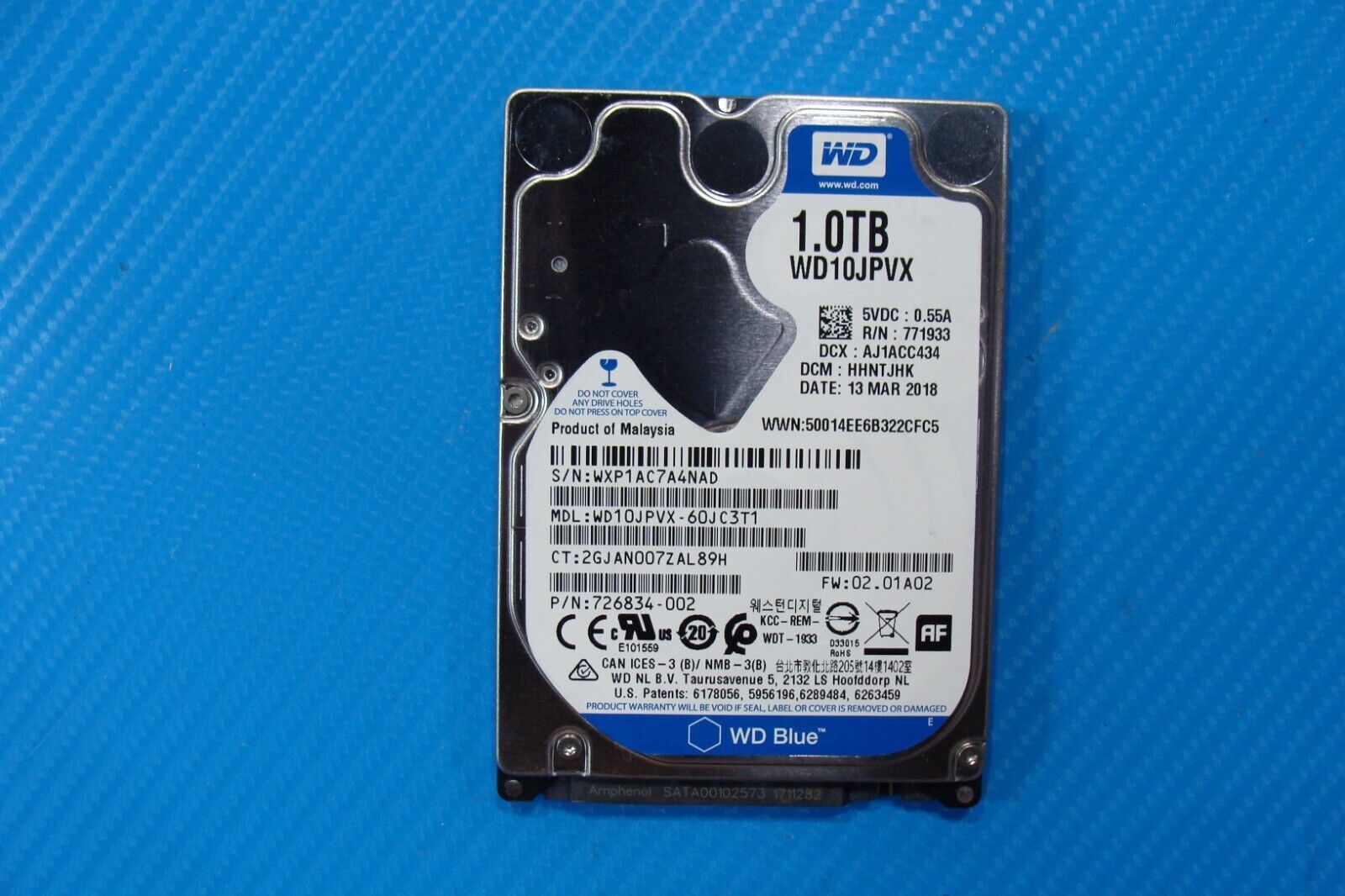 HP 15-bs113dx WD Blue 1TB SATA 2.5