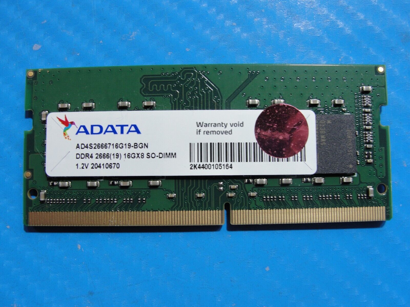 Acer A515-55-576H ADATA 16GB 2666MHz 16GX8 SO-DIMM Memory RAM AD4S2666716G19-BGN