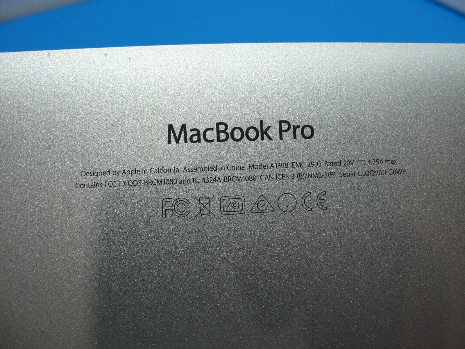 MacBook Pro A1398 15