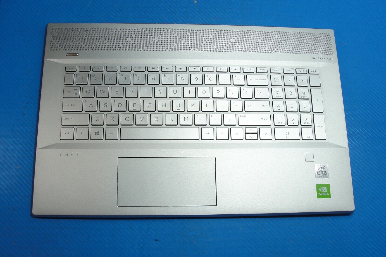 HP Envy 17.3” 17-ce1030nr OEM Palmrest w/TouchPad BL Keyboard L23942-007 Grade A