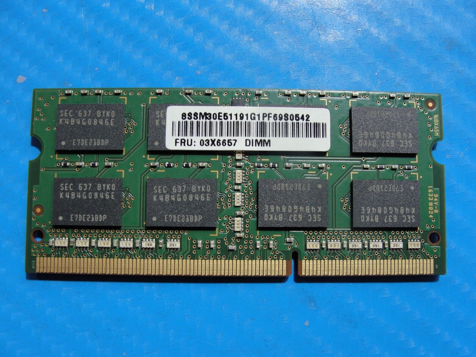 Lenovo E560 Samsung 8GB 2Rx8 PC3L-12800 Memory RAM SO-DIMM M471B1G73EB0-YK0