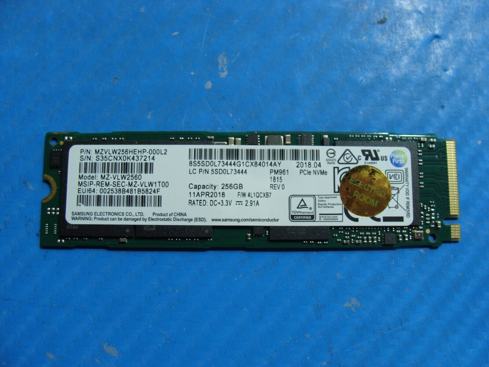 HP 15-cp0053cl Samsung 256GB NVMe M.2 SSD Solid State Drive ...