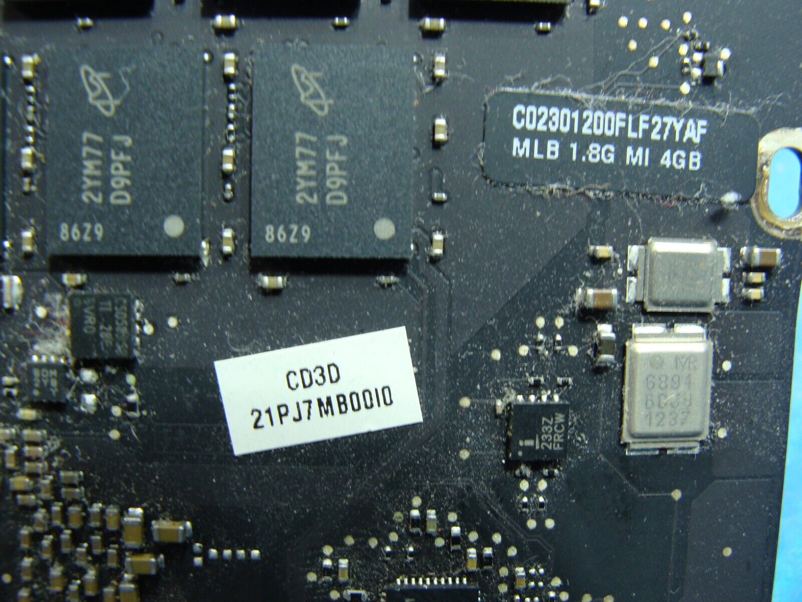 MacBook Air A1466 2012 MD231LL/A i5-3427U 4GB 1.8GHz Logic Board 661-6631 AS IS