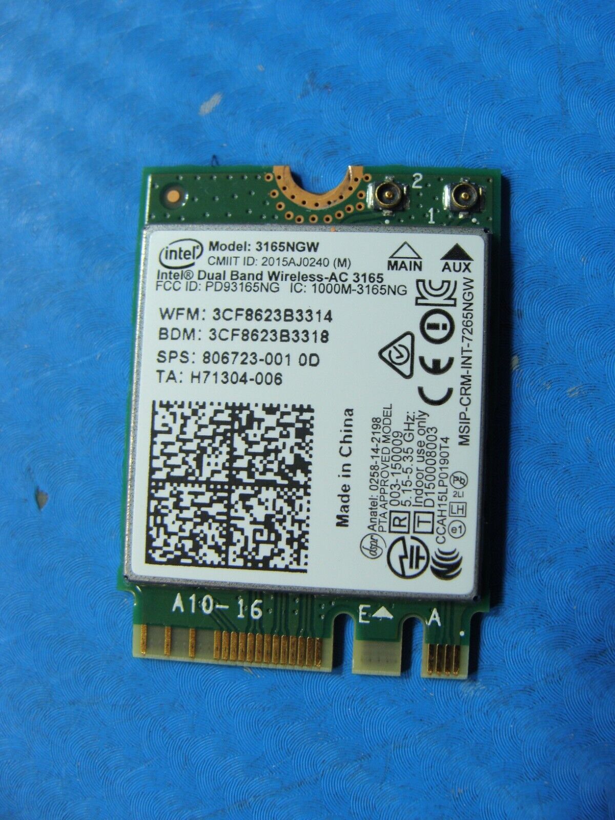 HP 17.3” 17-y029cy Genuine Laptop Wireless WiFi Card 3165NGW 806723-001