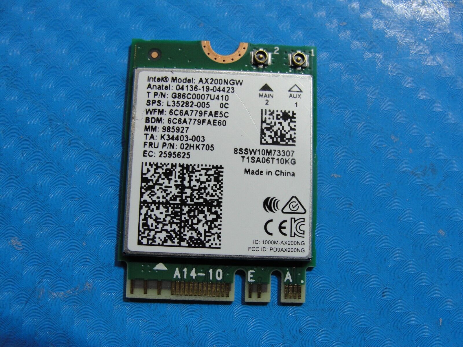 Acer Nitro 5 15.6” AN515-55-53E5 Genuine Wireless WiFi Card AX201NGW 02H0K705