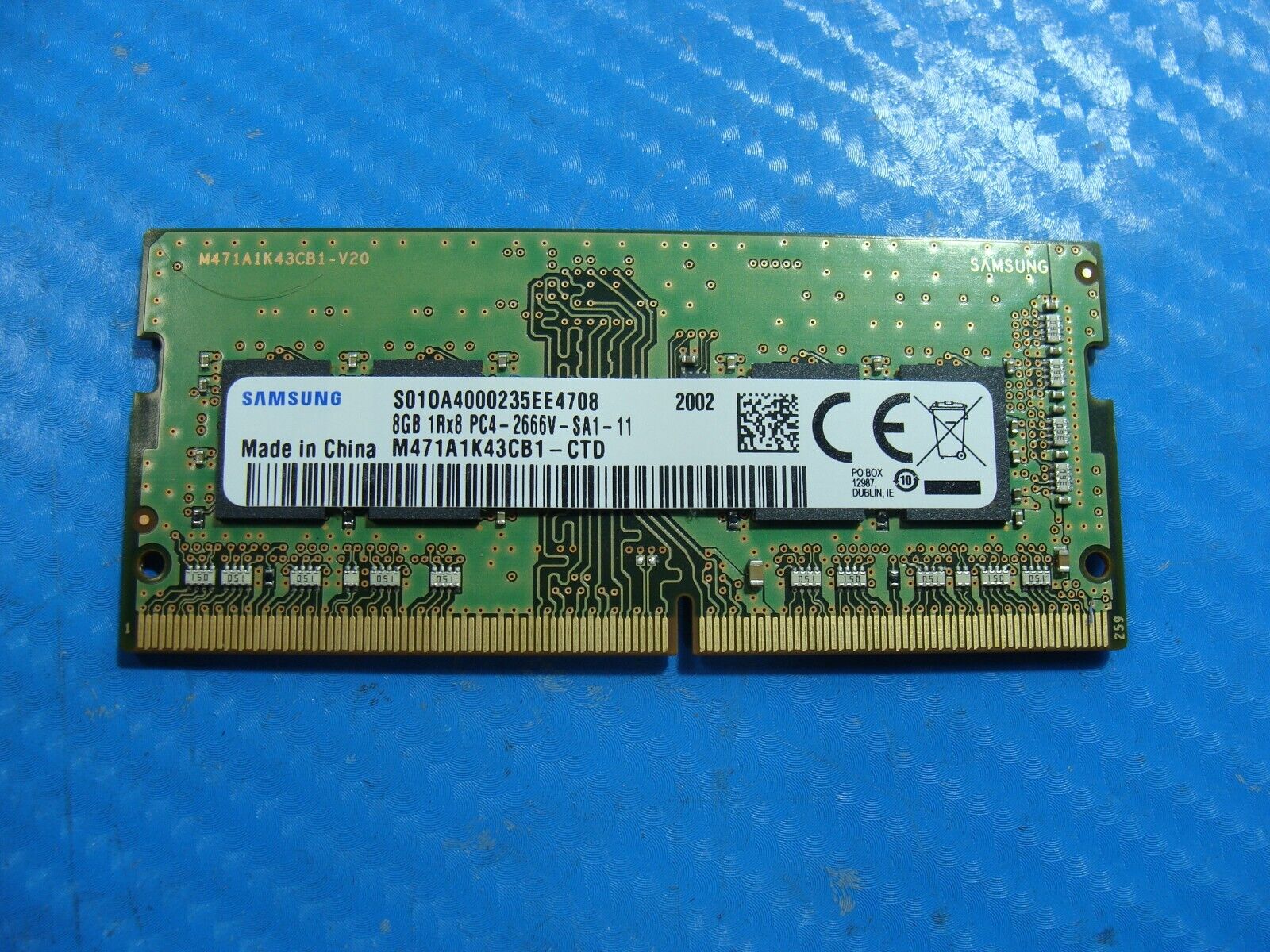 HP 15-dq100 Samsung 8GB 1Rx8 PC4-2666V Memory RAM SO-DIMM M471A1K43CB1-CTD