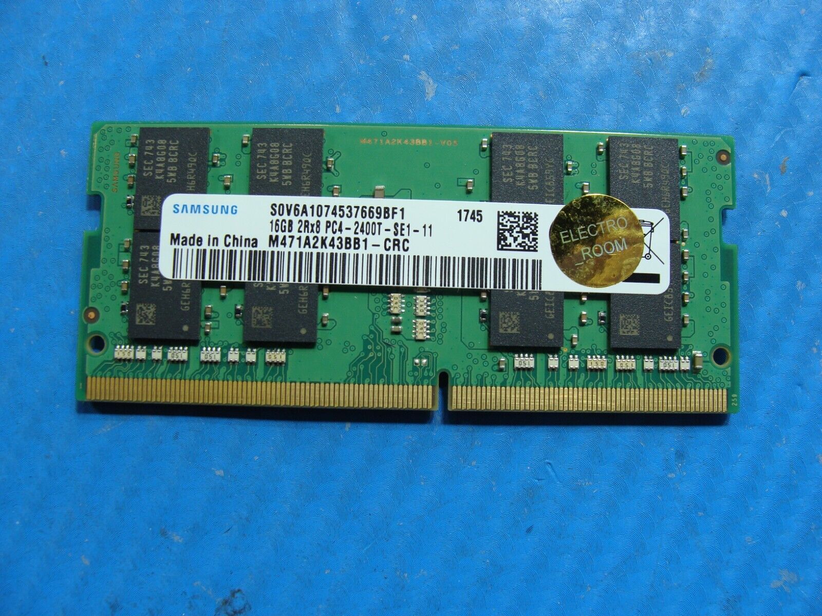 Dell 7280 Samsung 16GB 2Rx8 PC4-2400T SO-DIMM Memory RAM M471A2K43BB1-CRC