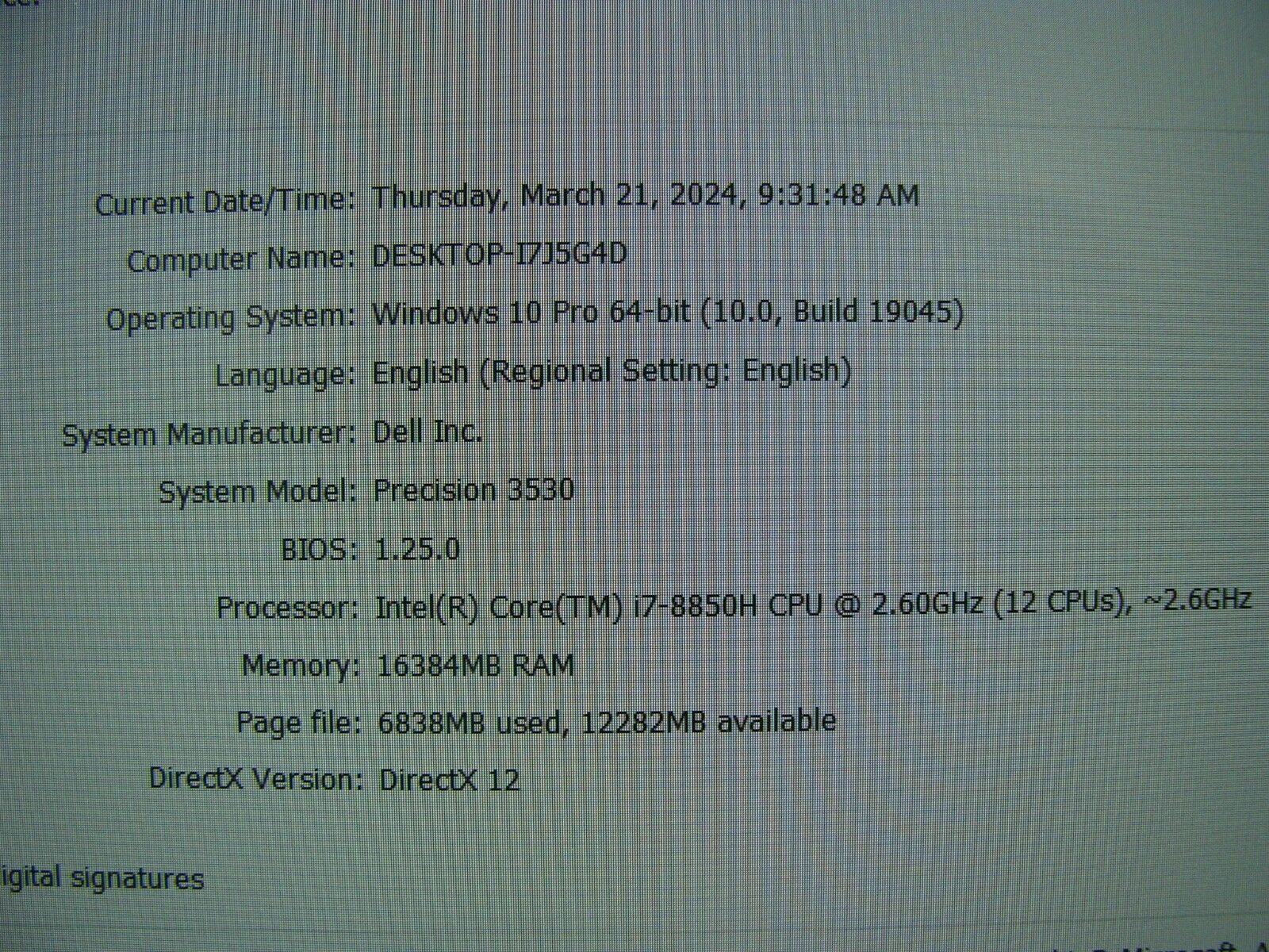 Dell Precision 3530 15.6