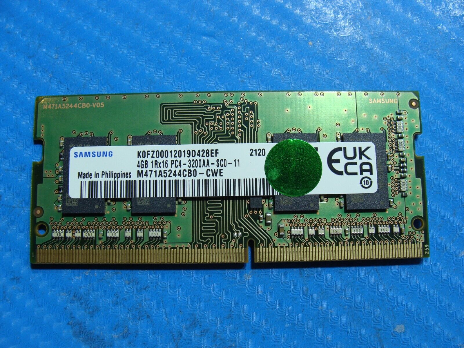 Dell 3420 Samsung 4GB 1Rx16 PC4-3200AA Memory RAM SO-DIMM M471A5244CB0-CWE