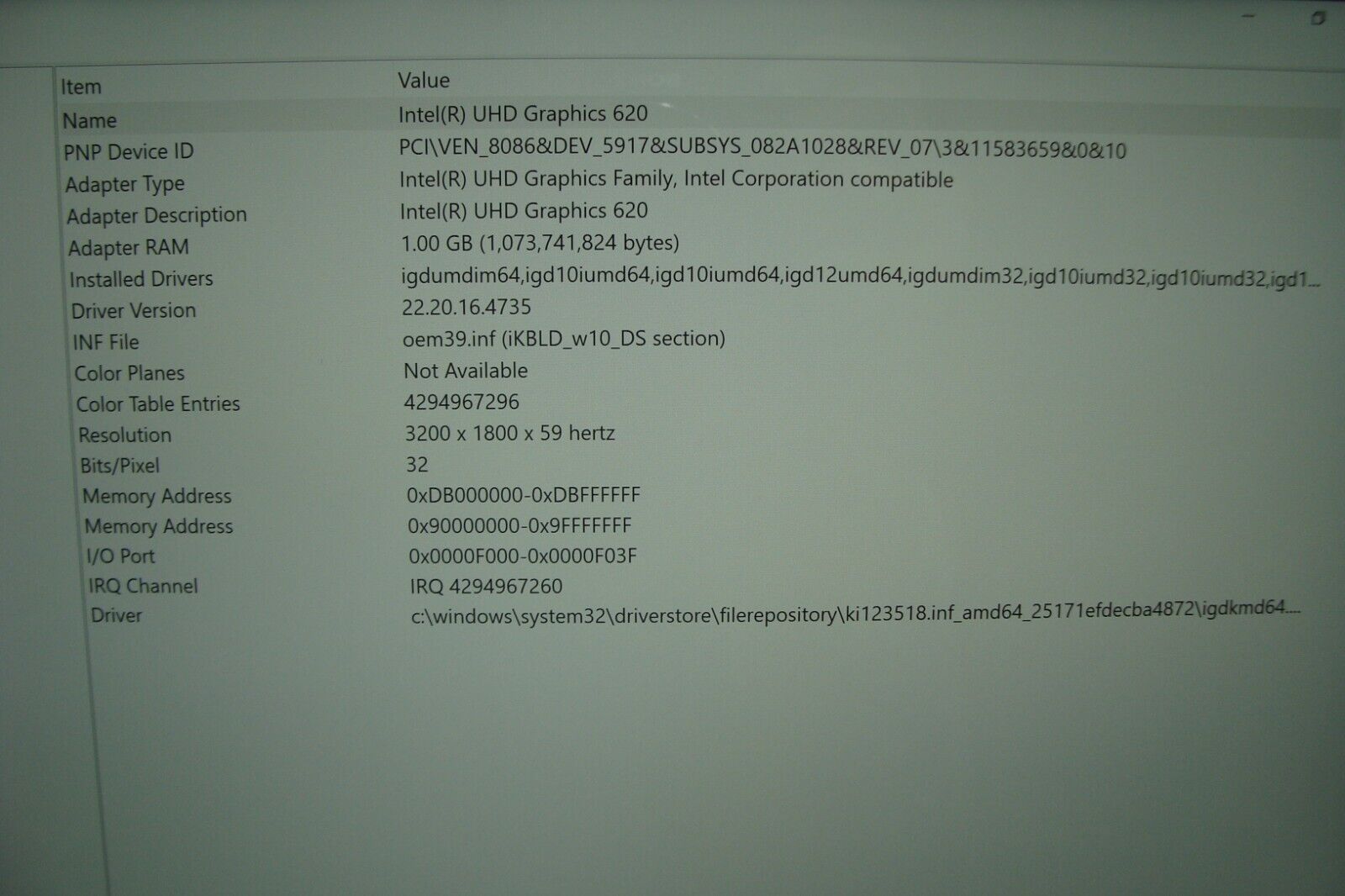 Dell XPS 13 9360 Laptop 13.3