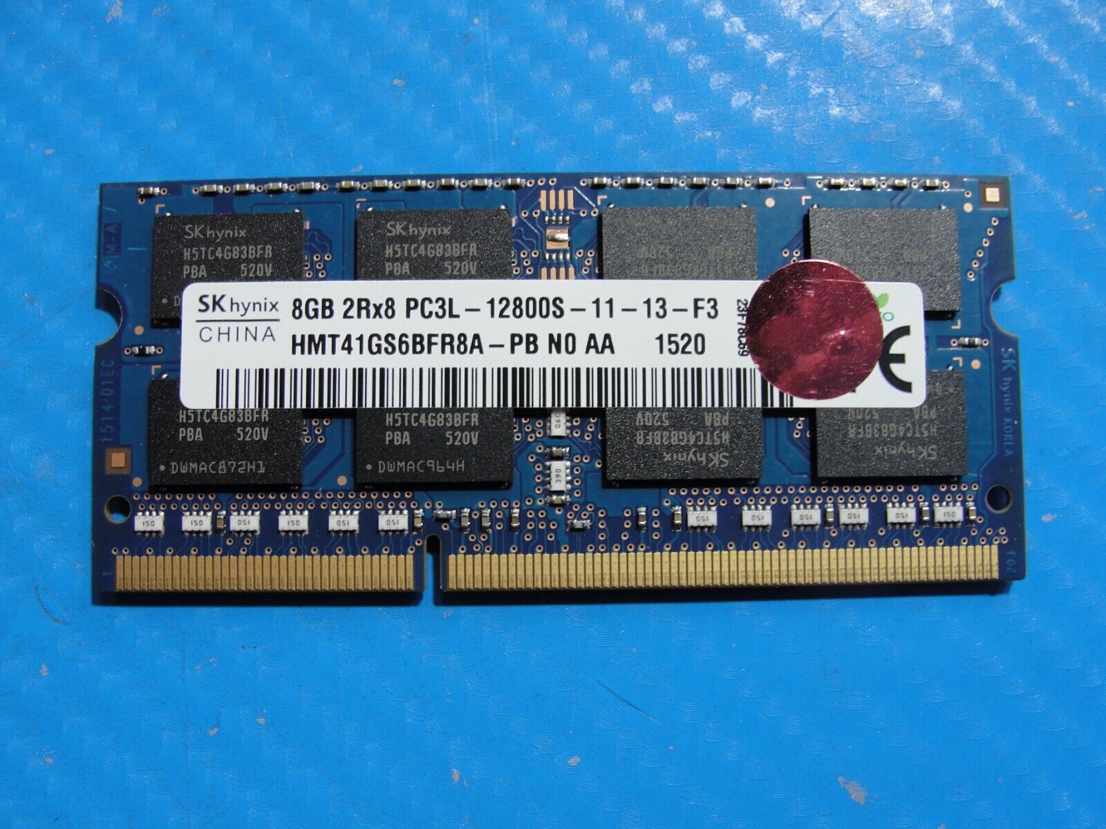 Dell 15 7568 SK Hynix 8GB 2Rx8 PC3L-12800S SO-DIMM Memory RAM HMT41GS6BFR8A-PB