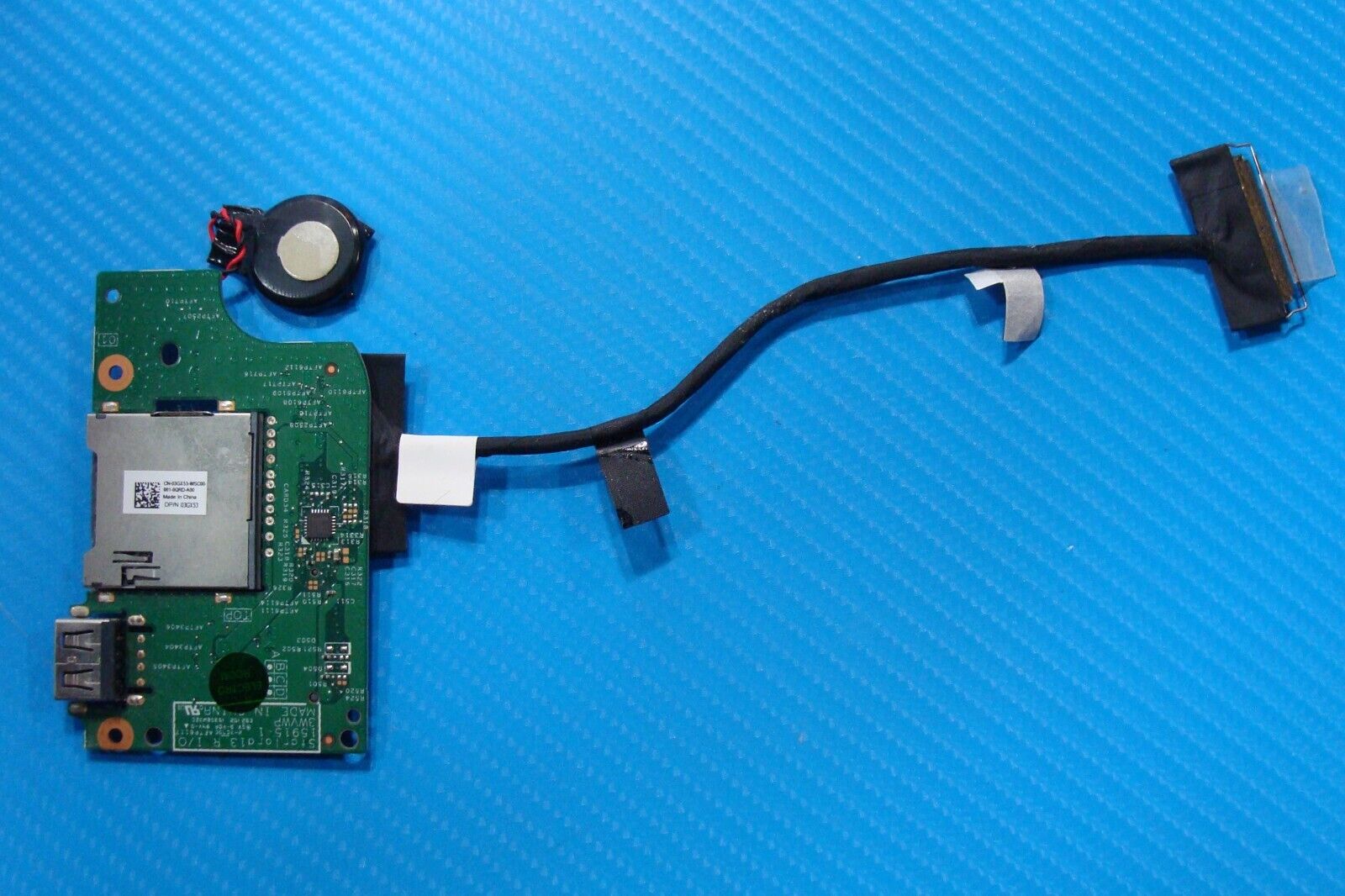 Dell Inspiron 15.6” 15 5579 2n1 USB Card Reader Board w/Cable 3GX53 3WVWP 3F2F4