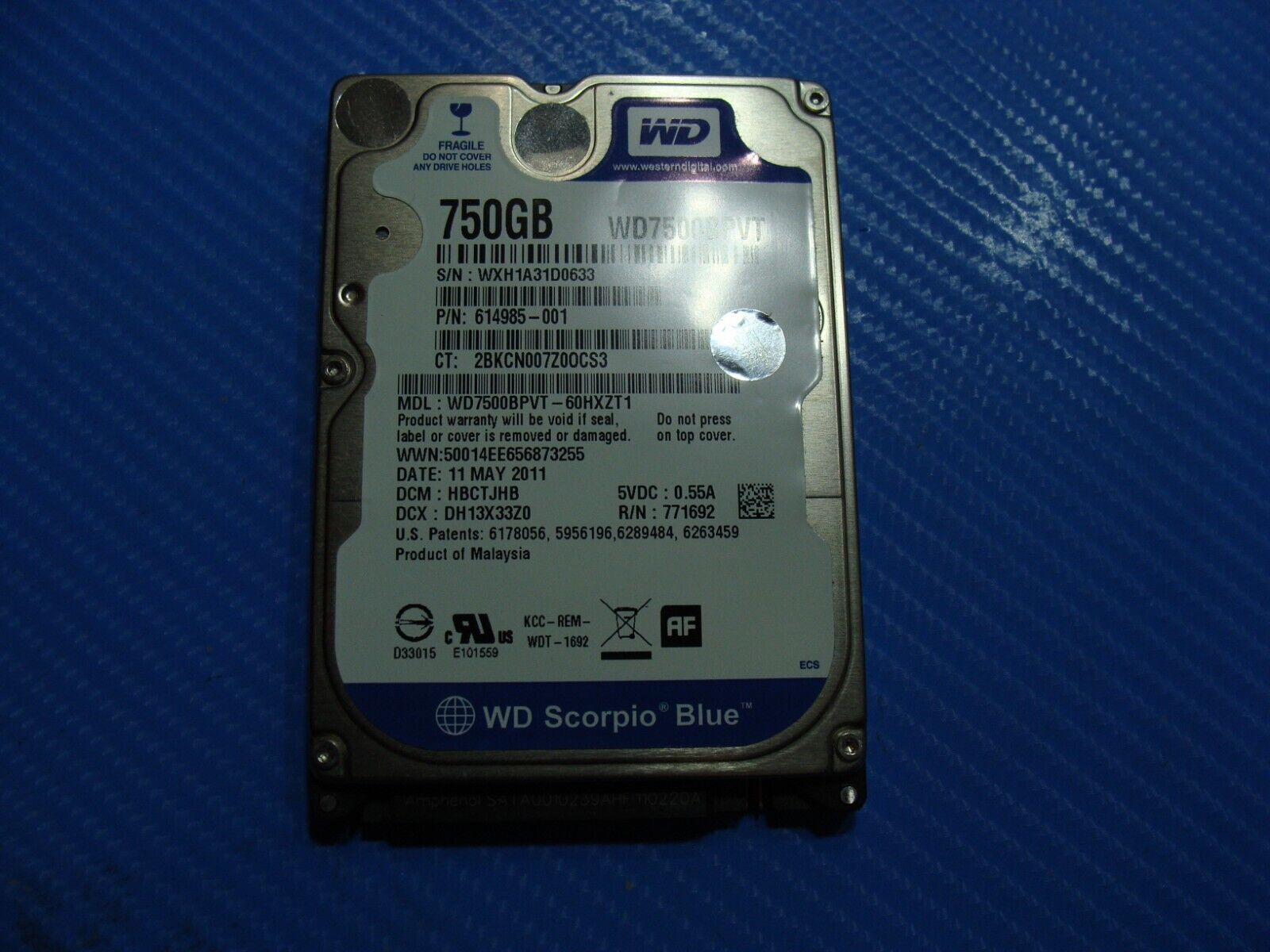 HP Envy 17-2090nr WD Blue 750GB SATA 2.5