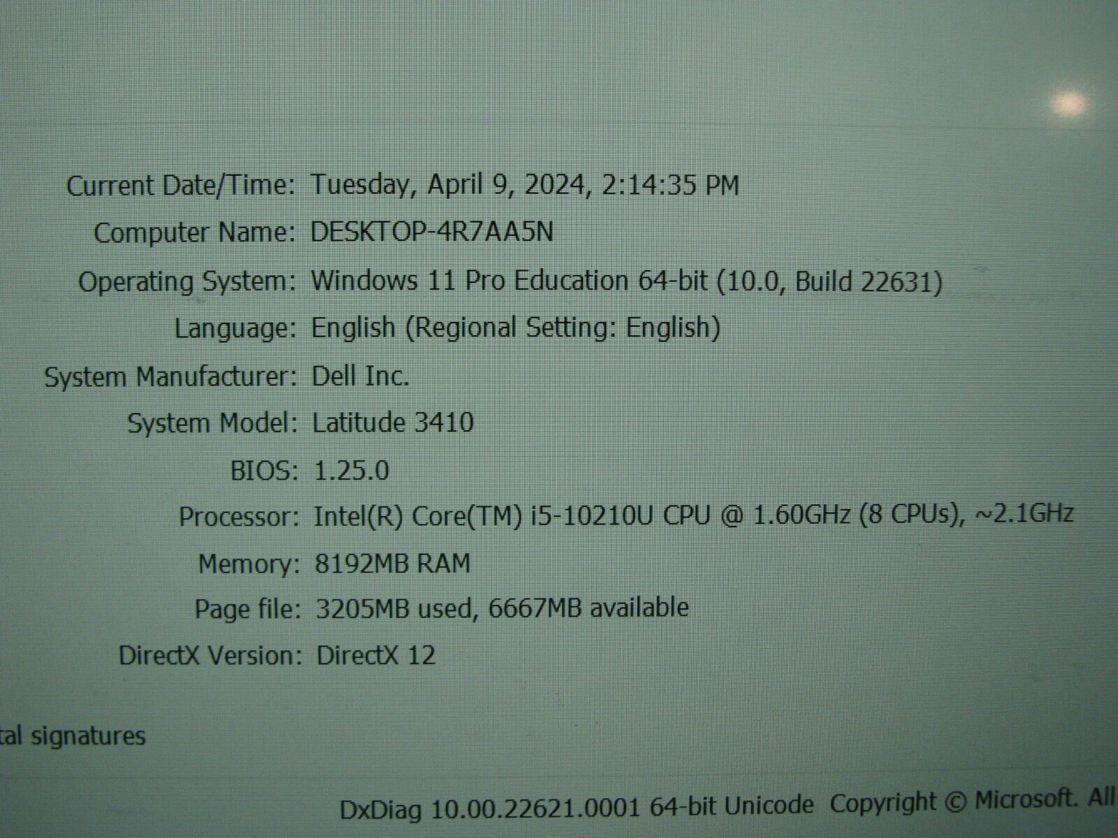 Dell Latitude 3410 laptop 14