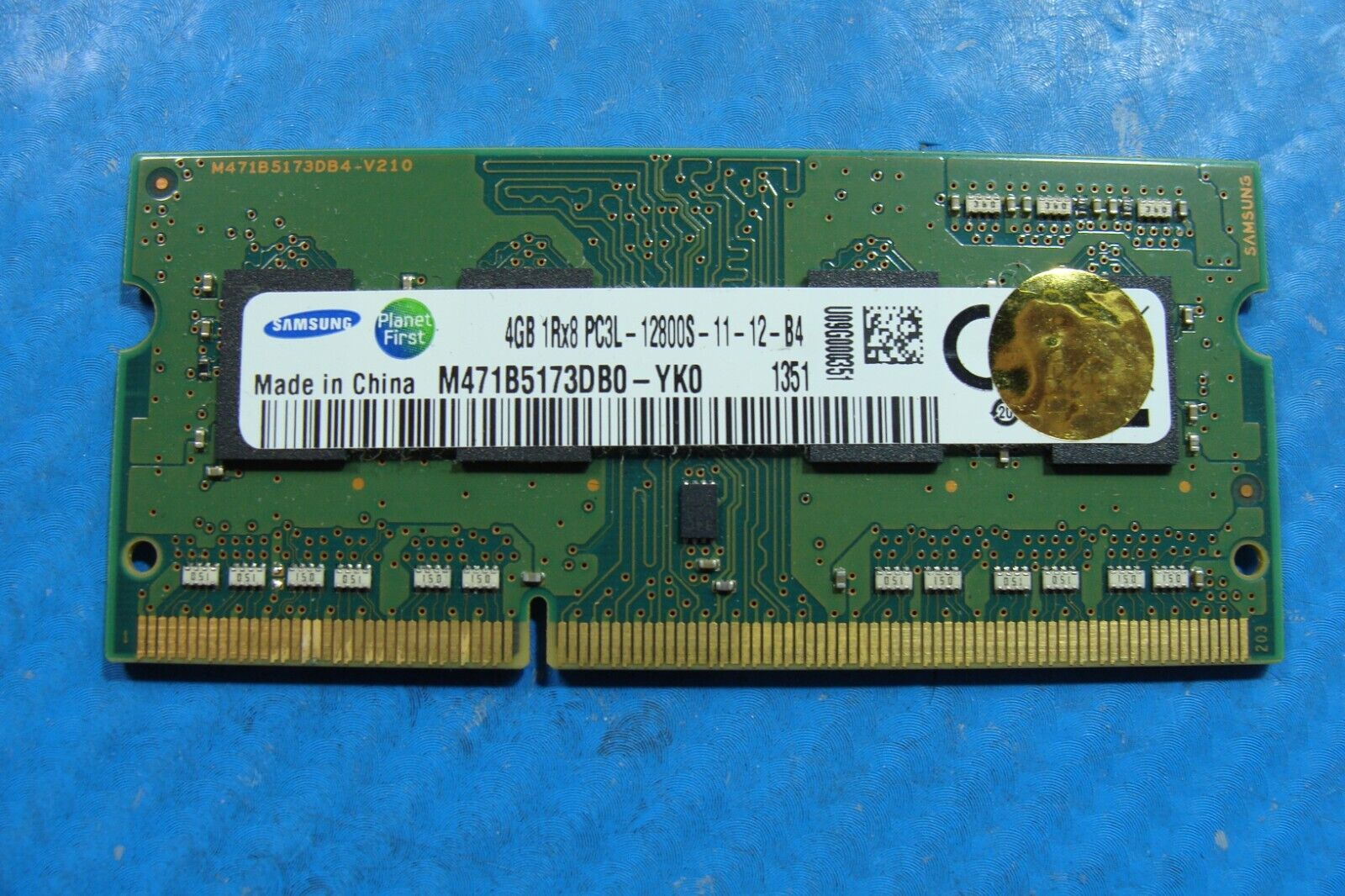 Dell 15 3537 Samsung 4GB 1Rx8 PC3L-12800S Memory RAM SO-DIMM M471B5173DB0-YK0