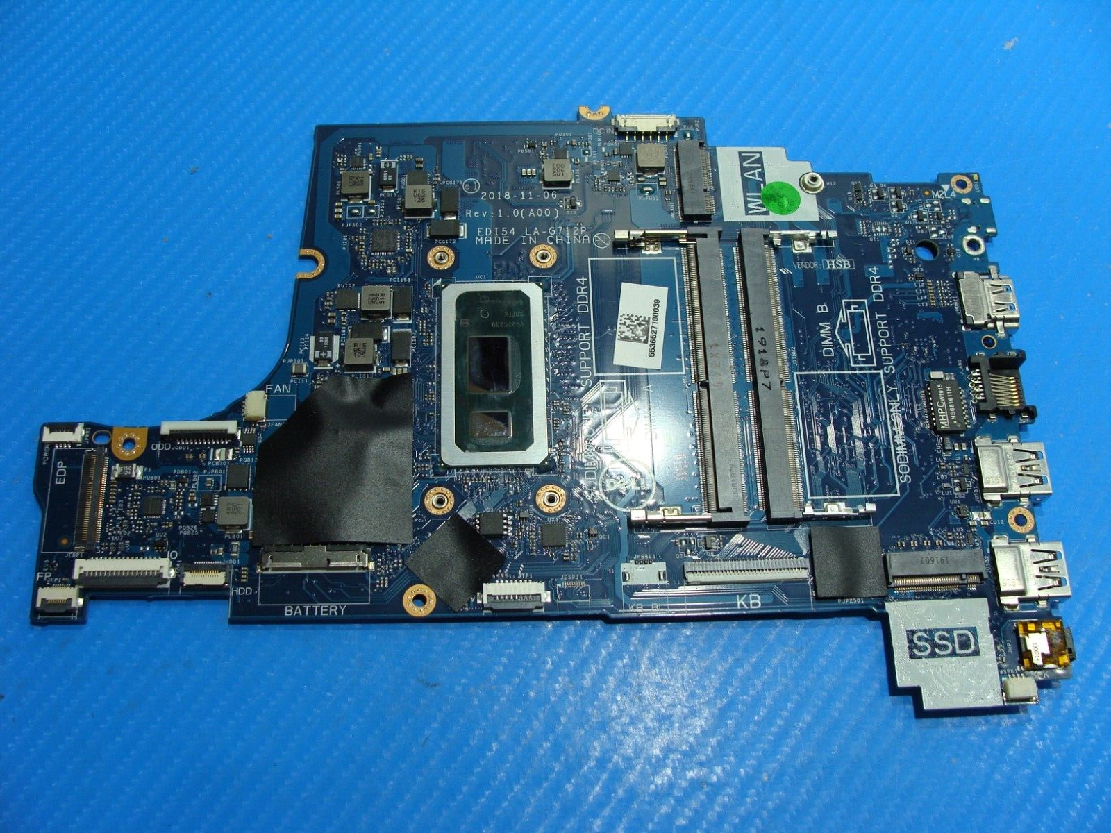 Dell Vostro 15.6” 15 3583 OEM Intel i5-8265U 1.6GHz Motherboard LA-G712P 014X91