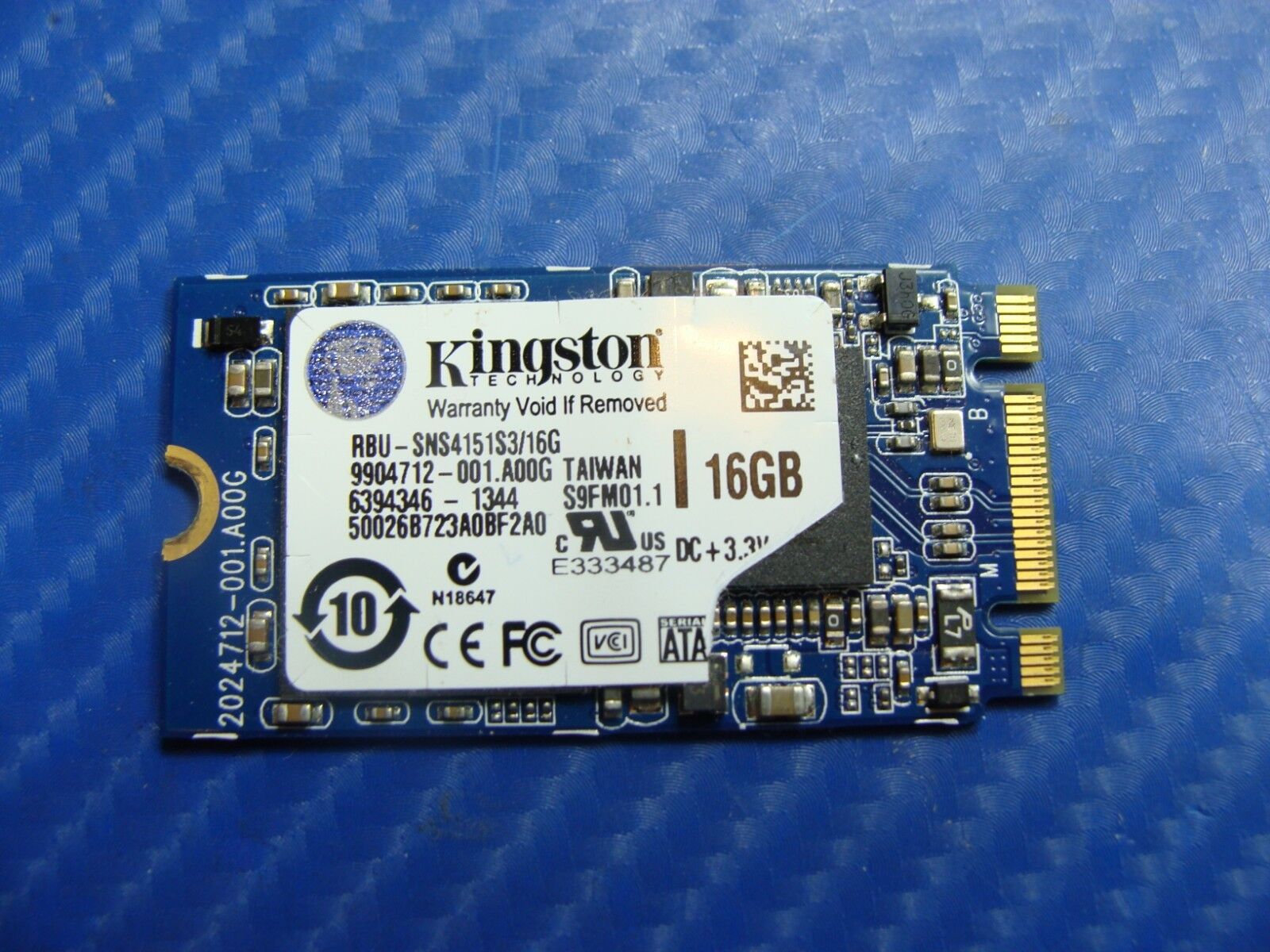 HP Chromebook 14-q049wm Kingston 16GB SSD Solid State Drive RBU-SNS4151S3/16G