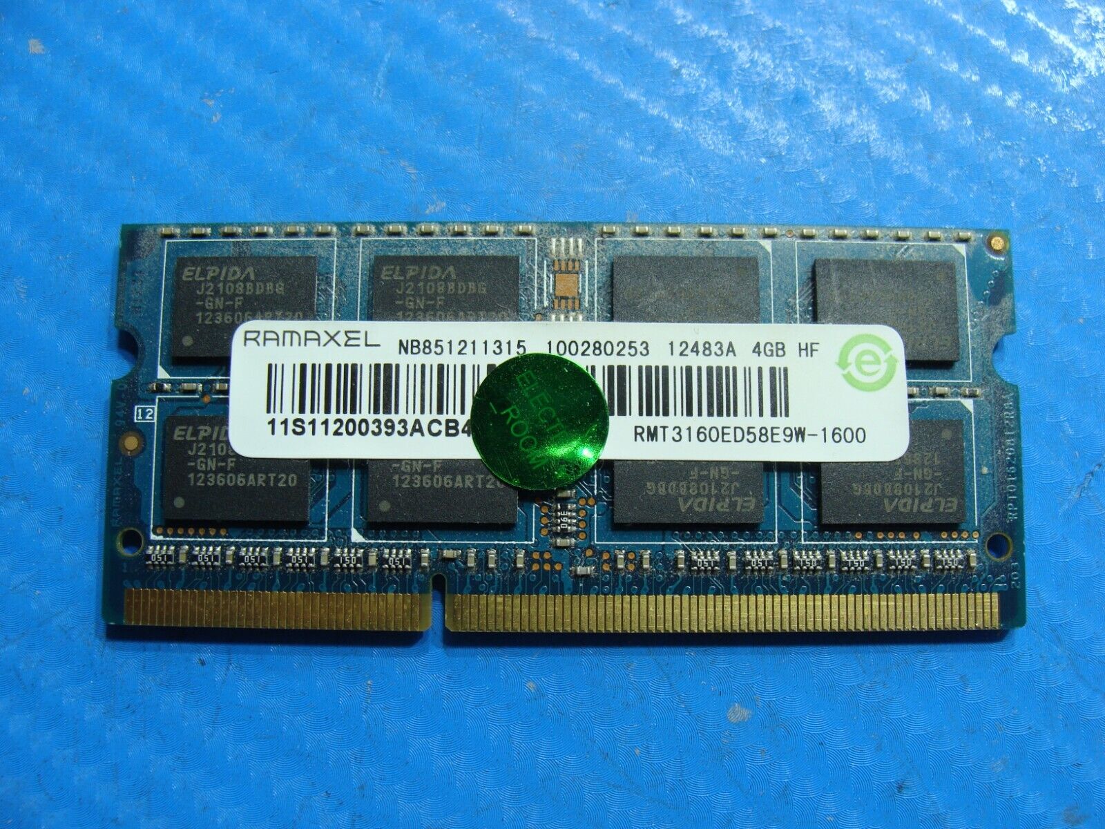 Lenovo Y580 Ramaxel 4GB Memory RAM SO-DIMM RMT3160ED58E9W-1600