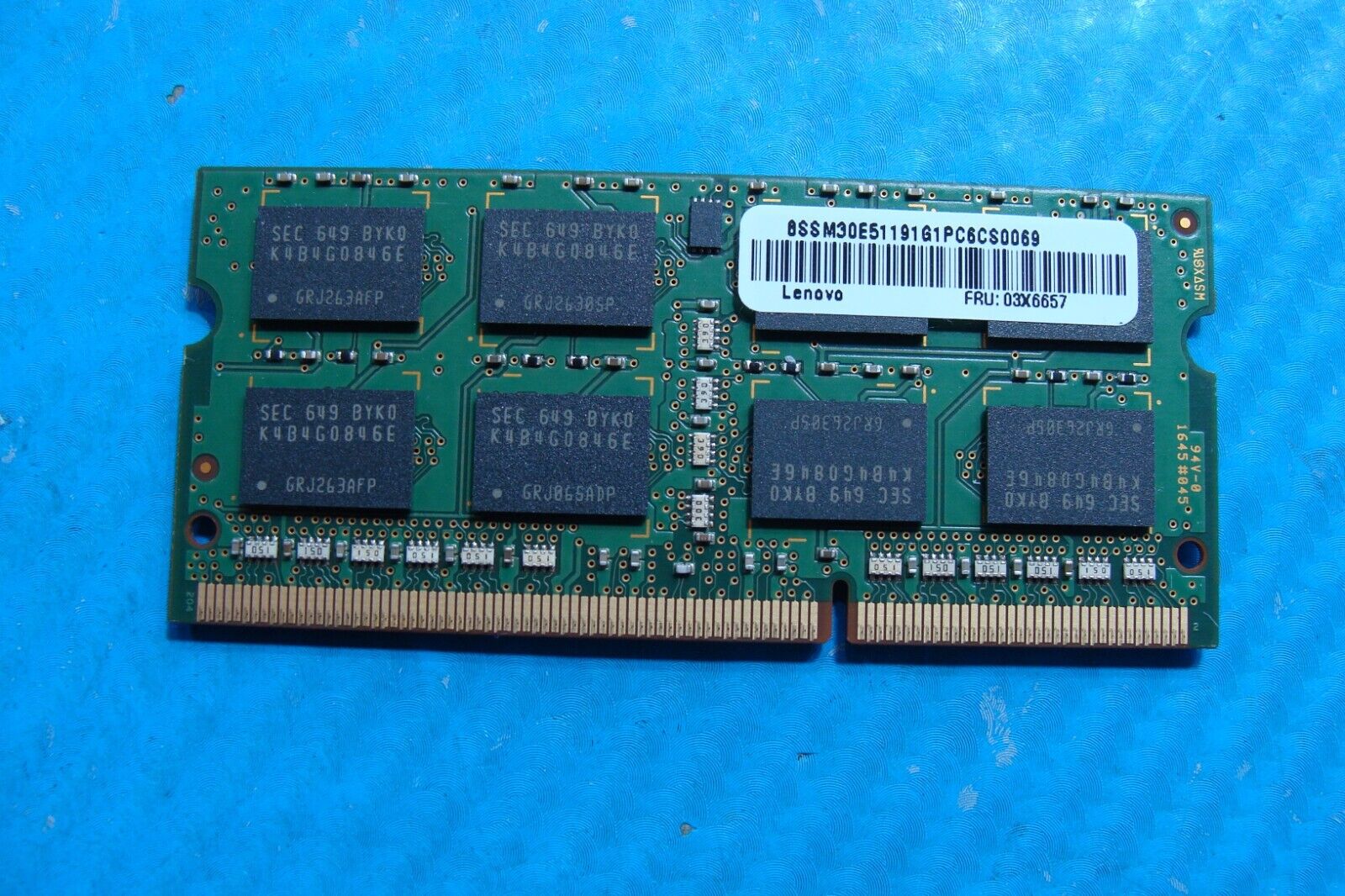 Lenovo T460 Samsung 8GB PC3L-12800S Memory RAM SO-DIMM M471B1G73EB0-YK0