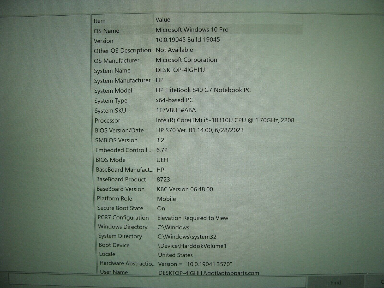 HP Elitebook 840 G7 14