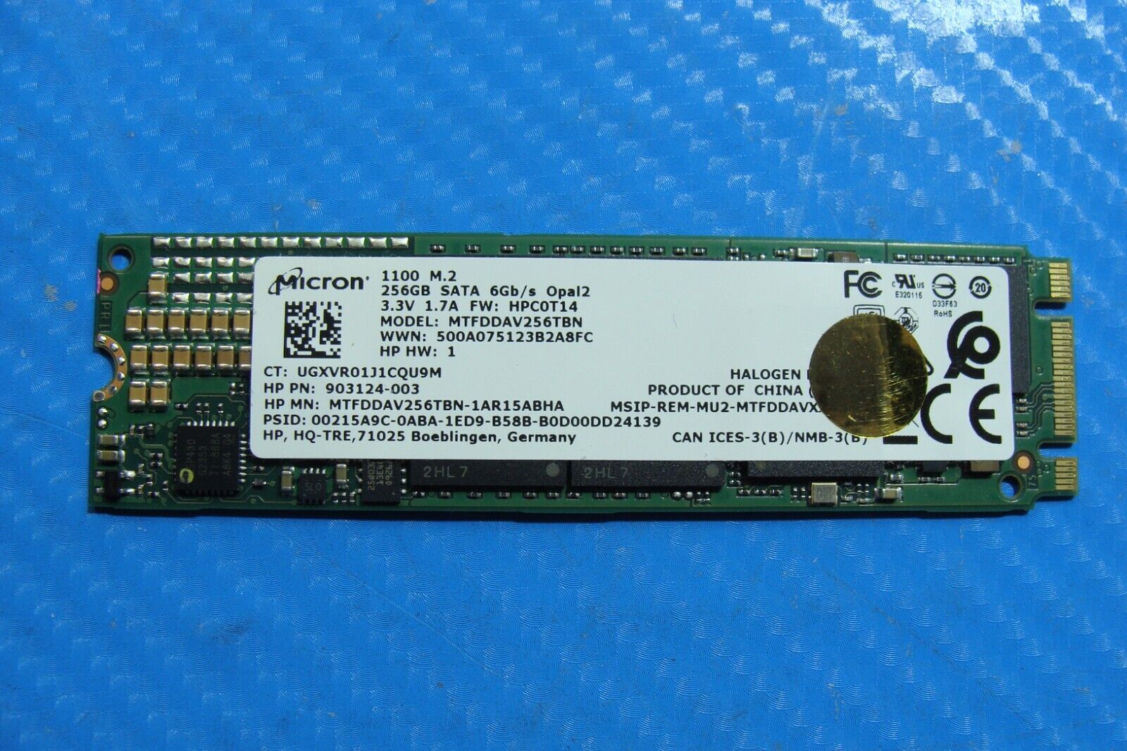 HP 1040 G6 Micron 256GB M.2 SATA SSD Solid State Drive MTFDDAV256TBN-1AR15ABHA