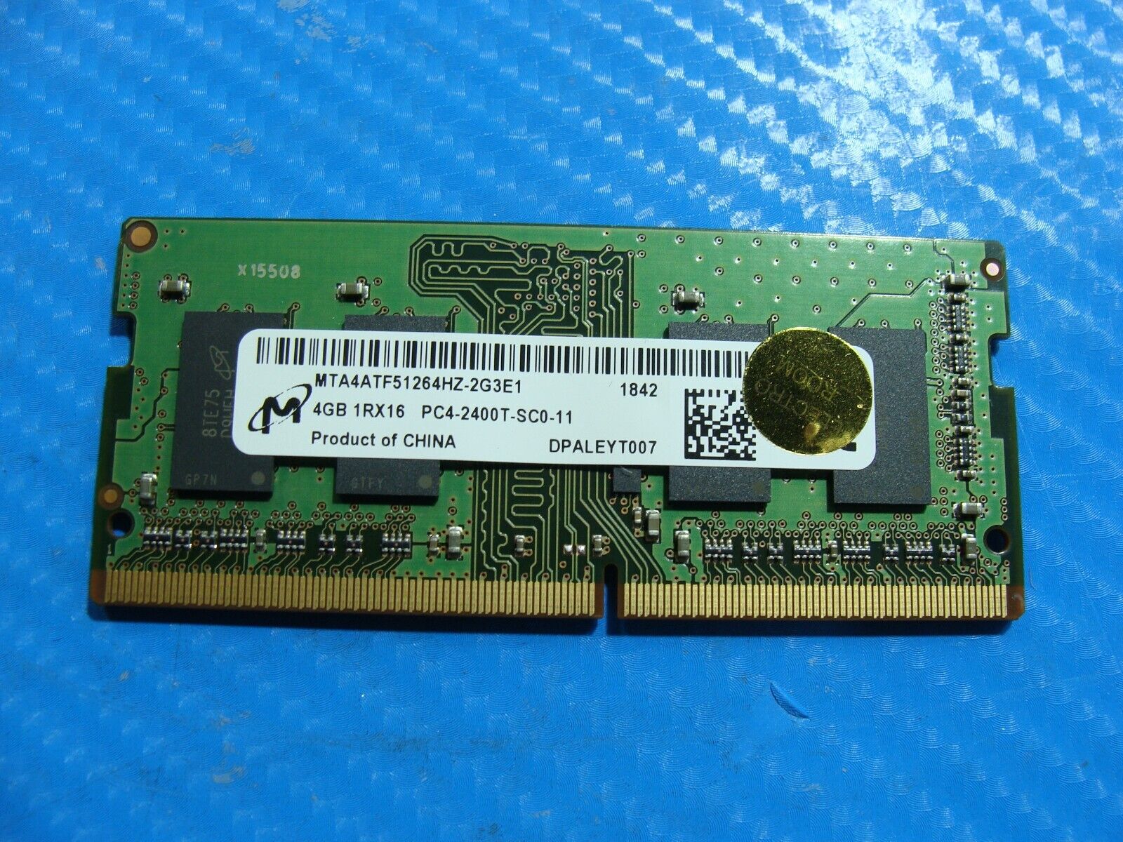 Dell 13 7000 Micron 4GB 1Rx16 PC4-2400T Memory RAM SO-DIMM MTA4ATF51264HZ-2G3E1