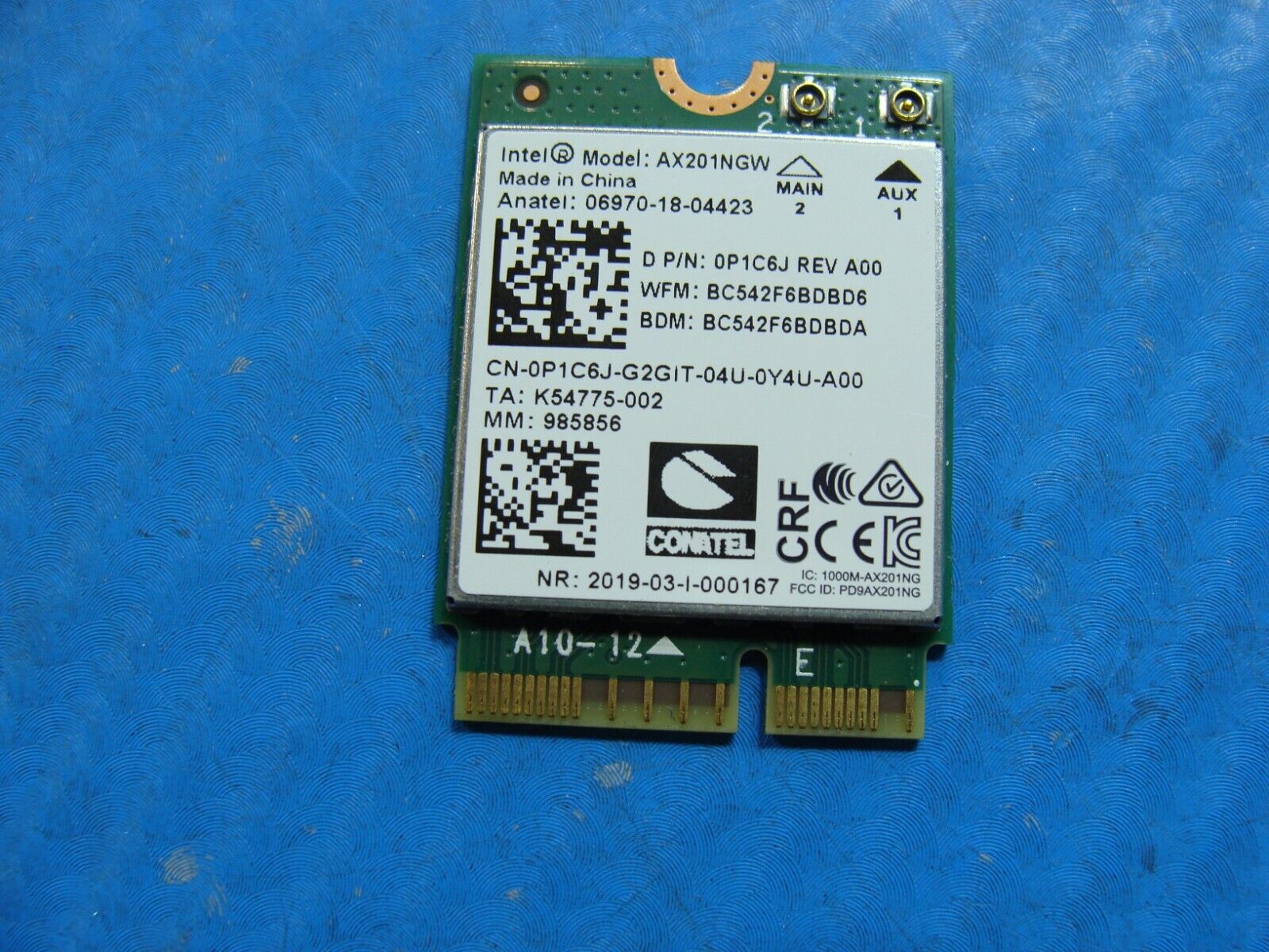 Dell Latitude 14” 3410 Genuine Laptop Wireless WiFi Card AX201NGW P1C6J