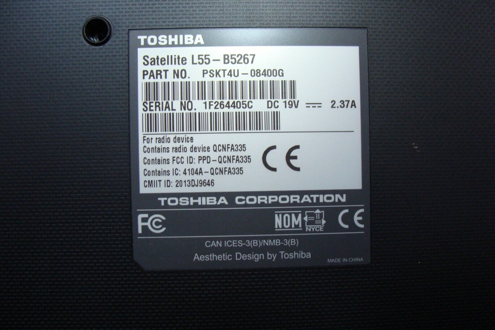 Toshiba Satellite L55-B5267 15.6