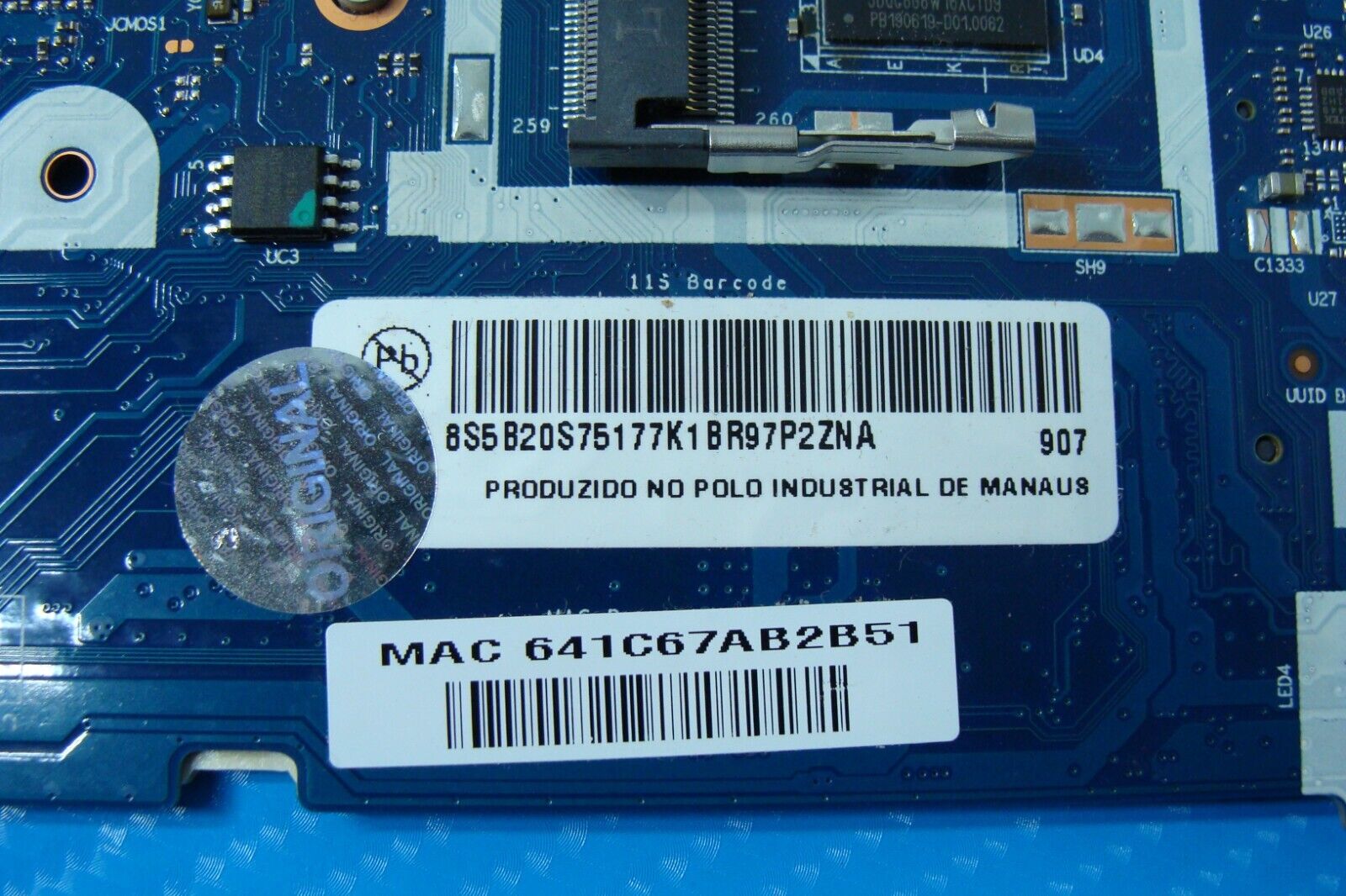 Lenovo IdeaPad 15.6” 330-15IKBR 81FE i3-7020U 2.6GHz 4GB Motherboard 5B20S75177