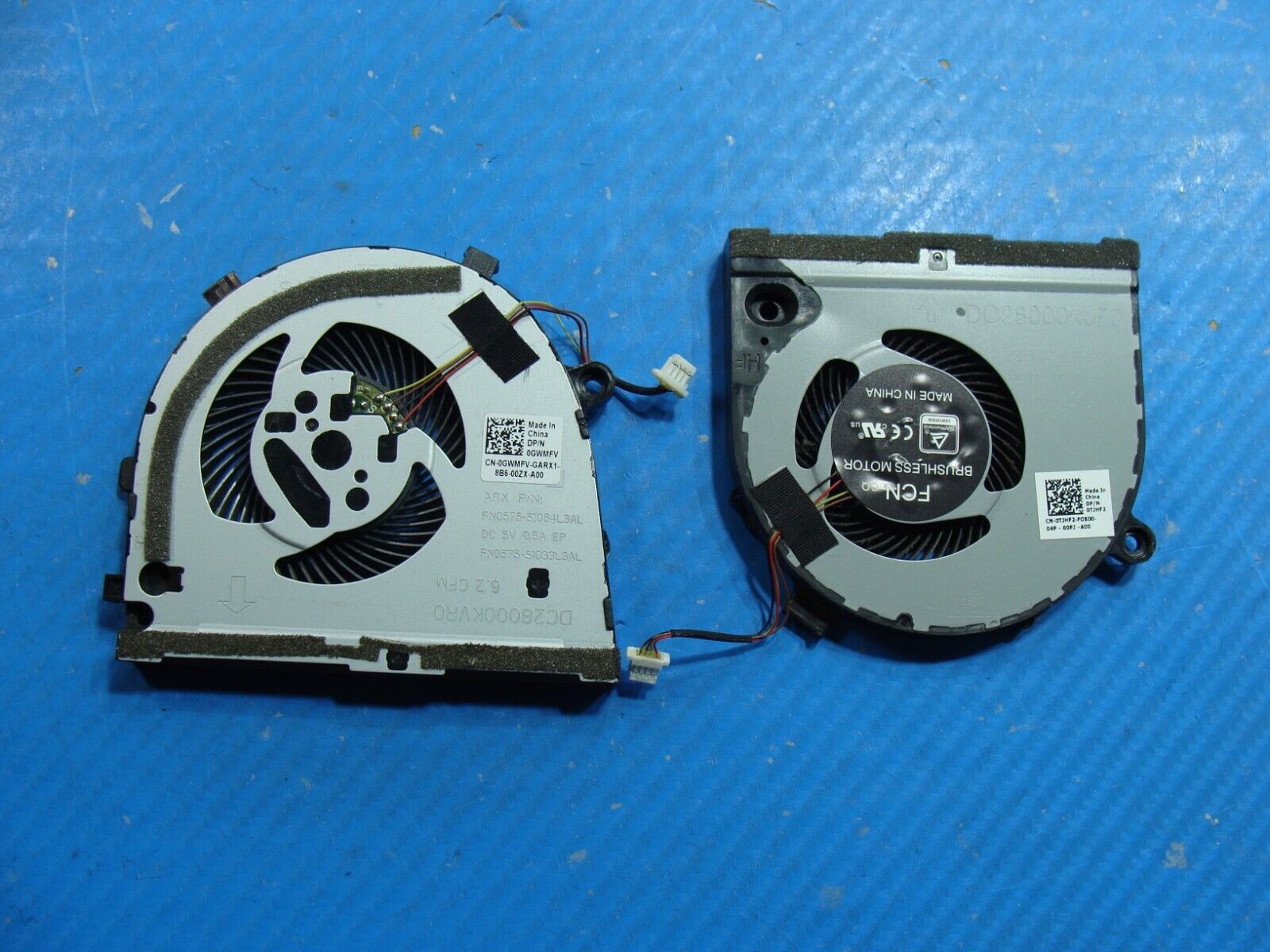 Dell G3 15.6” 3579 Genuine Laptop CPU Cooling Fans GWMFV TJHF2