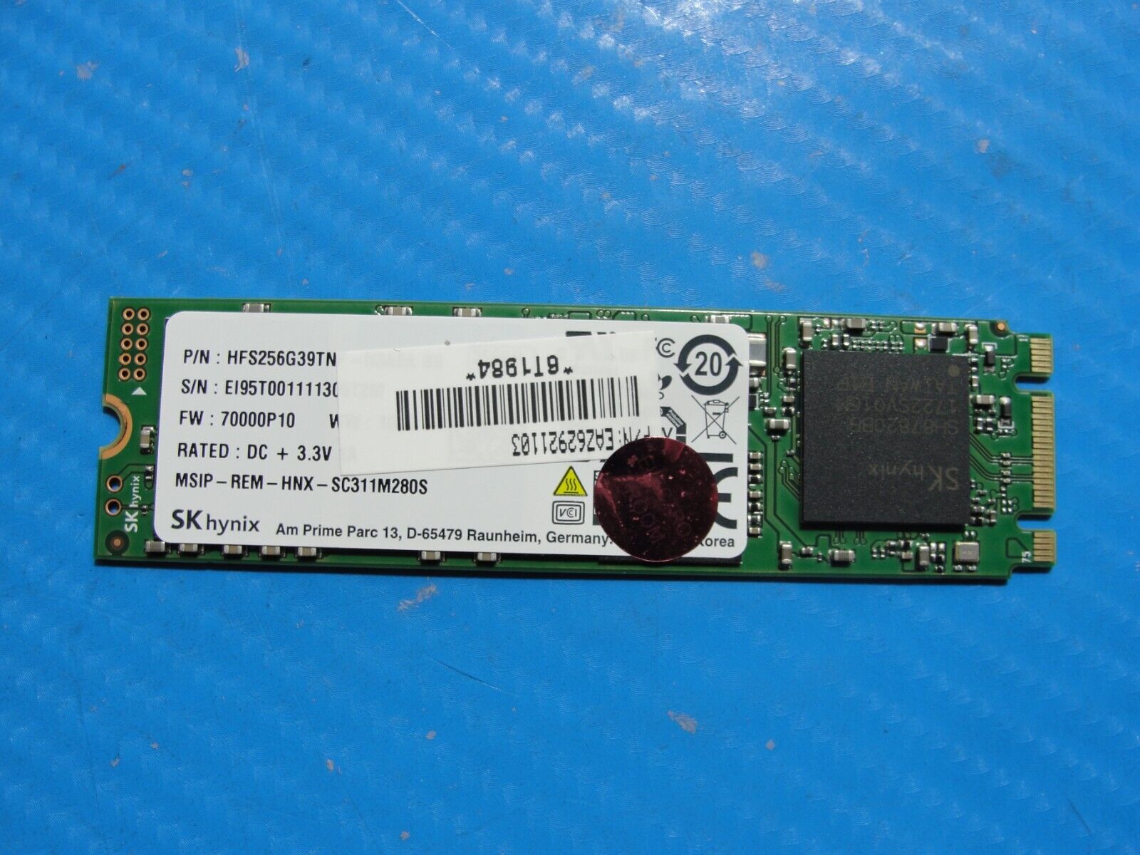 LG 15U480-GP56ML SK Hynix 256GB M.2 SATA SSD Solid State Drive EAZ62921103