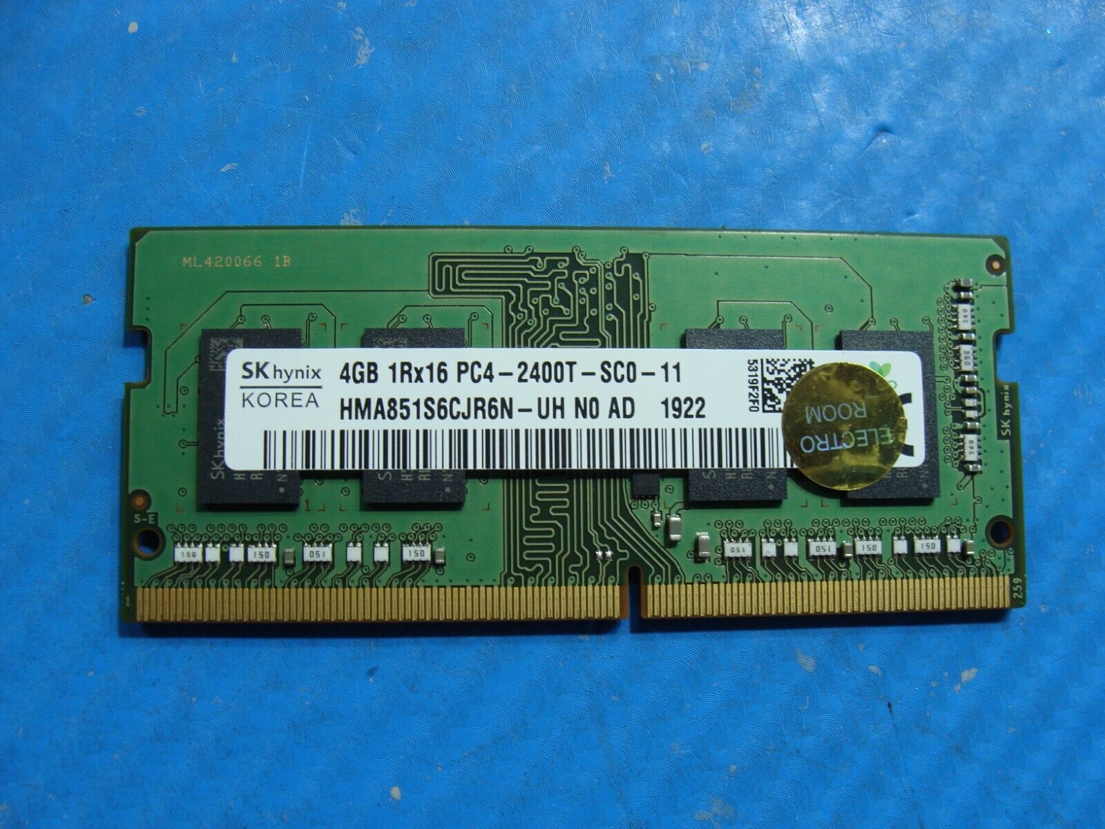 Dell 7490 SK Hynix 4GB 1Rx16 PC4-2400T Memory RAM SO-DIMM HMA851S6CJR6N-UH