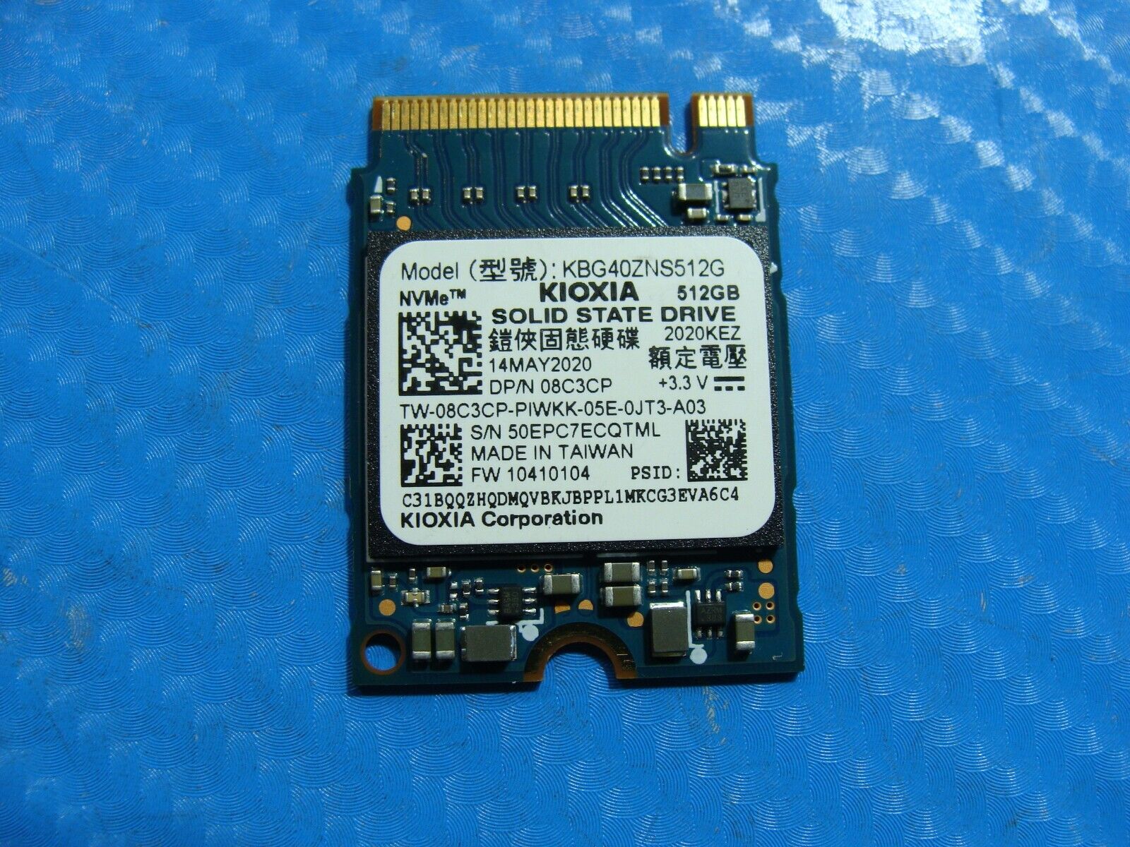 Dell 14 5000 2in1 Kioxia 512GB NVMe M.2 SSD Solid State Drive KBG40ZNS512G 8C3CP