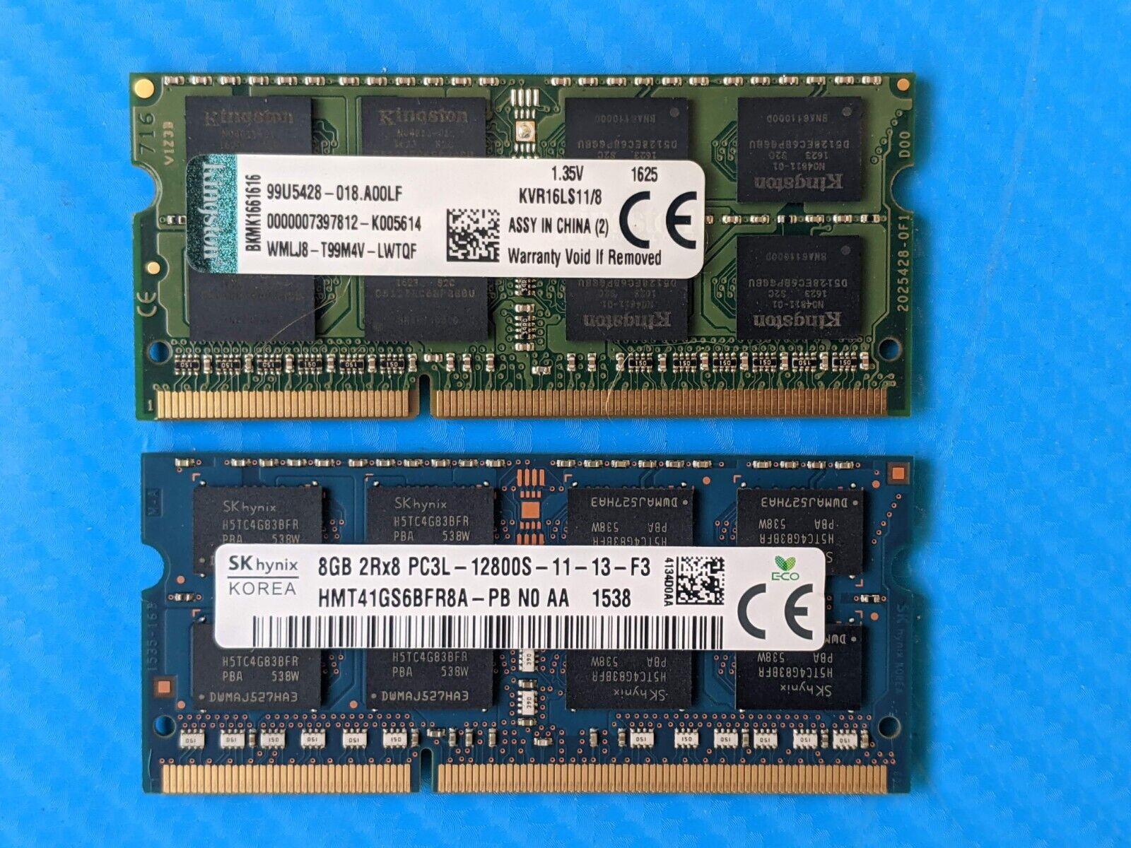 Dell 15 7559 Kingston & SK hynix 16GB 2x8GB DDR3L Memory RAM KVR16LS11/8