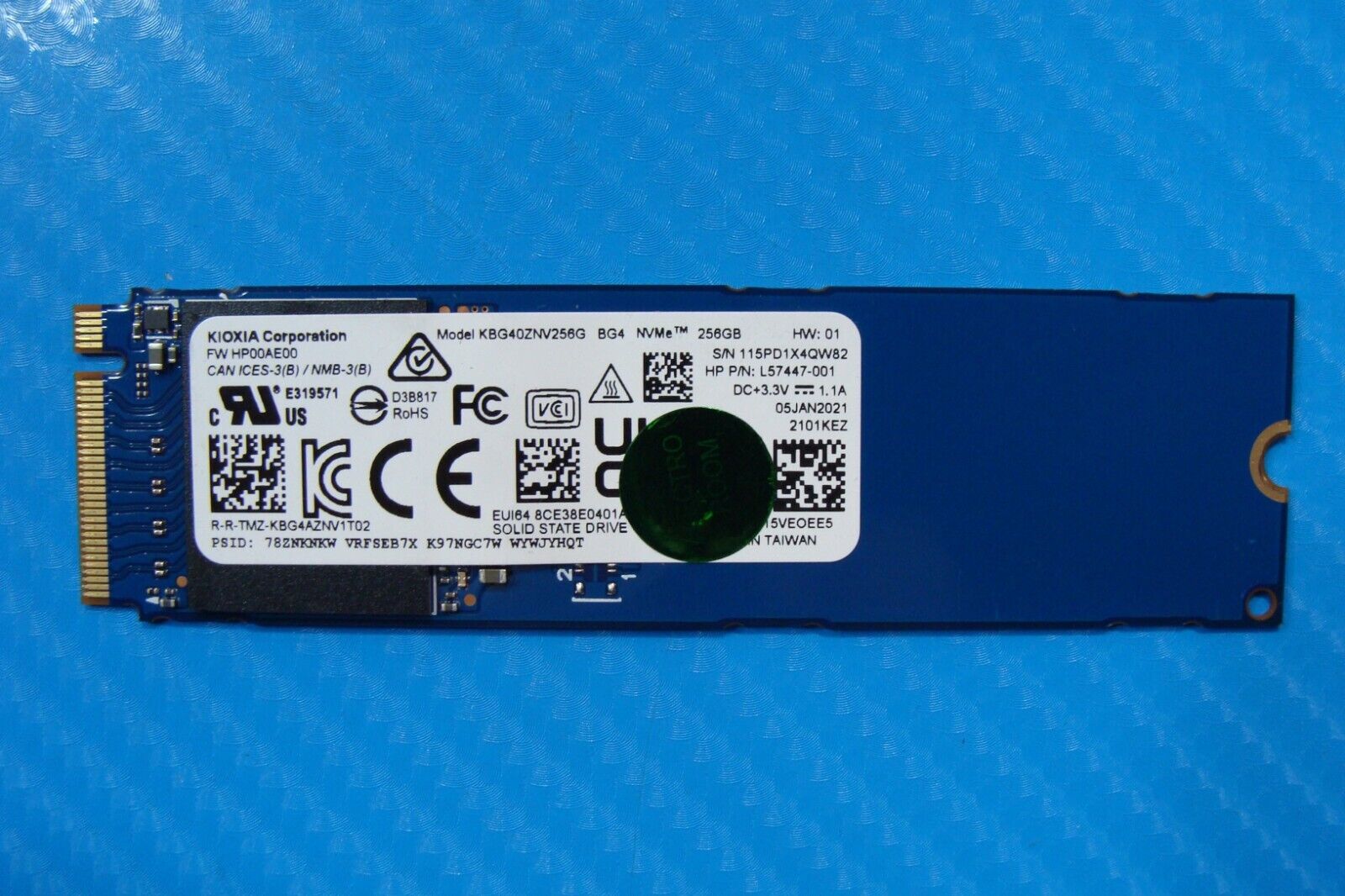 HP 15m-eu0013dx KIOXIA 256GB NVMe M.2 SSD Solid State Drive KBG40ZNV256G