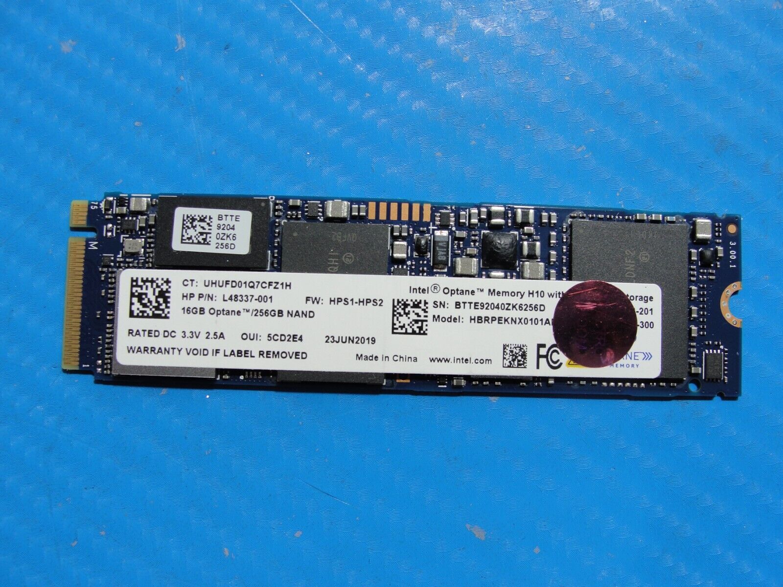 HP 15-dy0013dx Intel 256GB NVMe M.2 SSD Solid State Drive HBRPEKNX0101AH