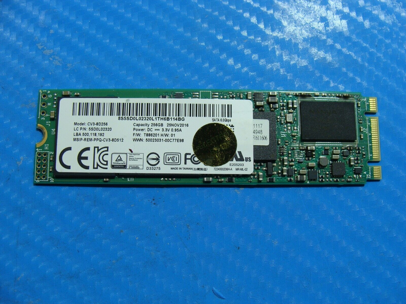 Lenovo 710-15IKB SATA M.2 256GB SSD Solid State Drive CV3-8D256 5SD0L02320