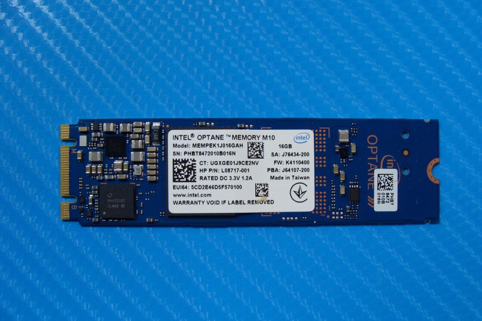 HP 15-cs2062st Intel Optane 16GB NVMe M.2 SSD Solid State Drive MEMPEK1J016GAH